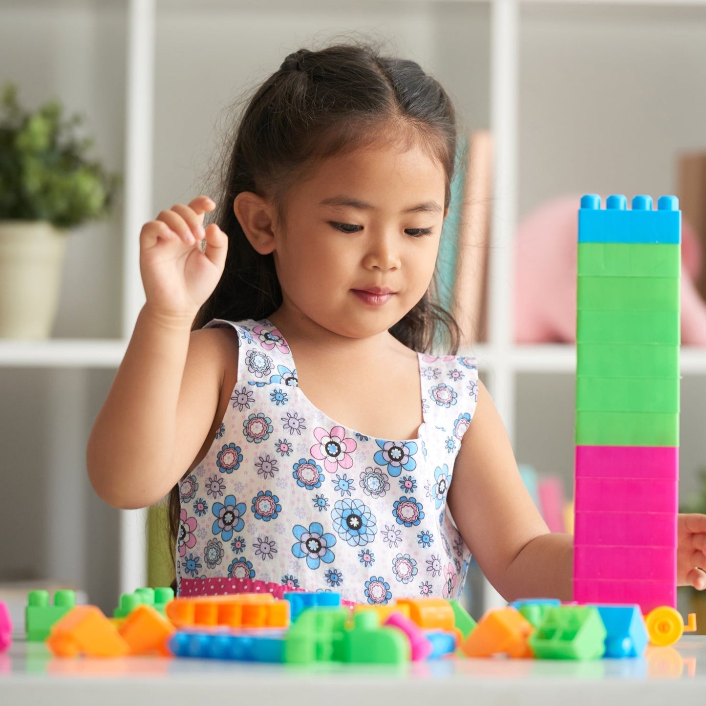Blocks Set for Kids, Play Fun and Learning Blocks for Kids Games for Children Block Game Puzzles Set Boys, Children (Multicolor, 60 Bricks Blocks) - Springkart 