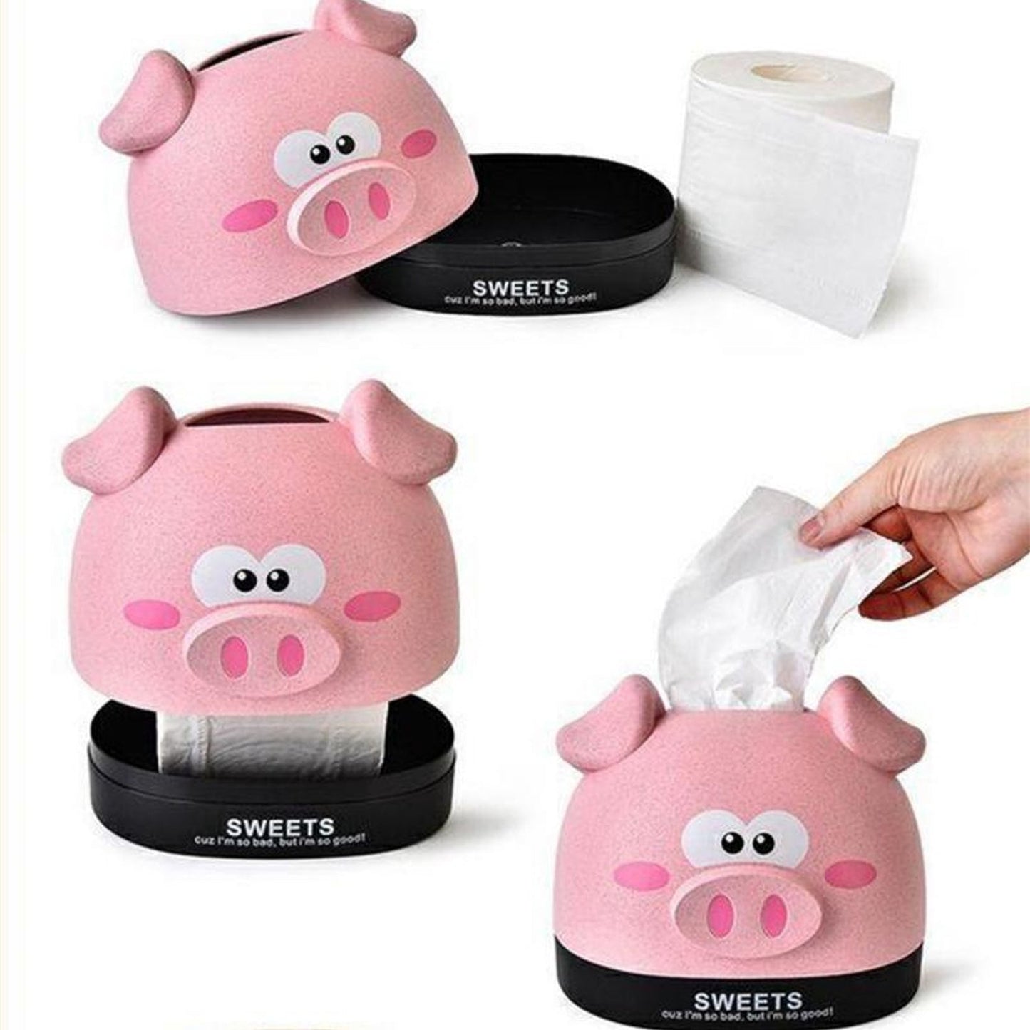 Mix Design Tissue Box House Tissue Box Cover Tissue Holder for Home Tissue Box Covered Rectangle Cube Tissue Box Holder Tissue Box Mix Design (1 Pc - Springkart 