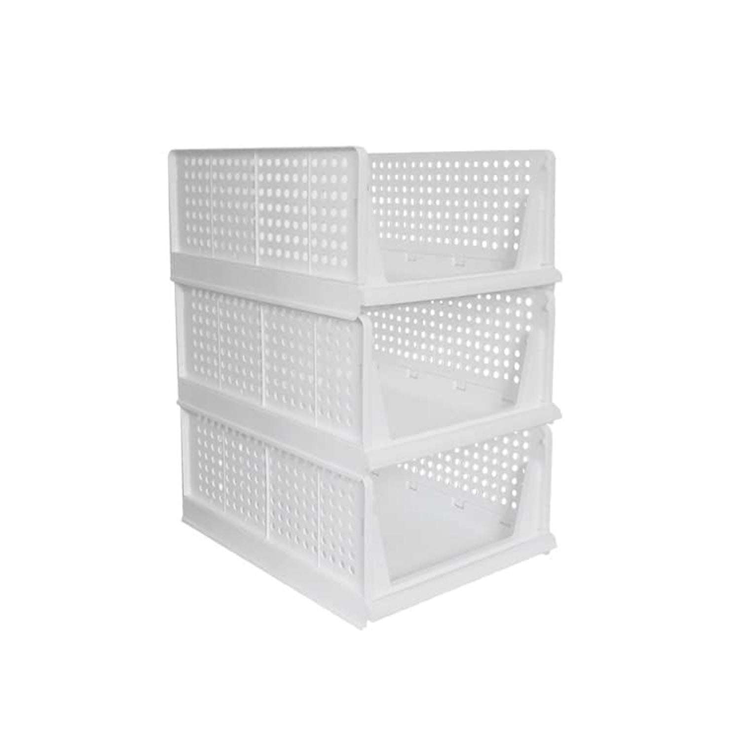 3 Layer Clothes Organizer for Wardrobe Cupboard Organizer for Clothes Foldable and Stackable Closet Organizer Drawer Organizer for Clothes, Multi Purpose Plastic Drawer - Springkart 