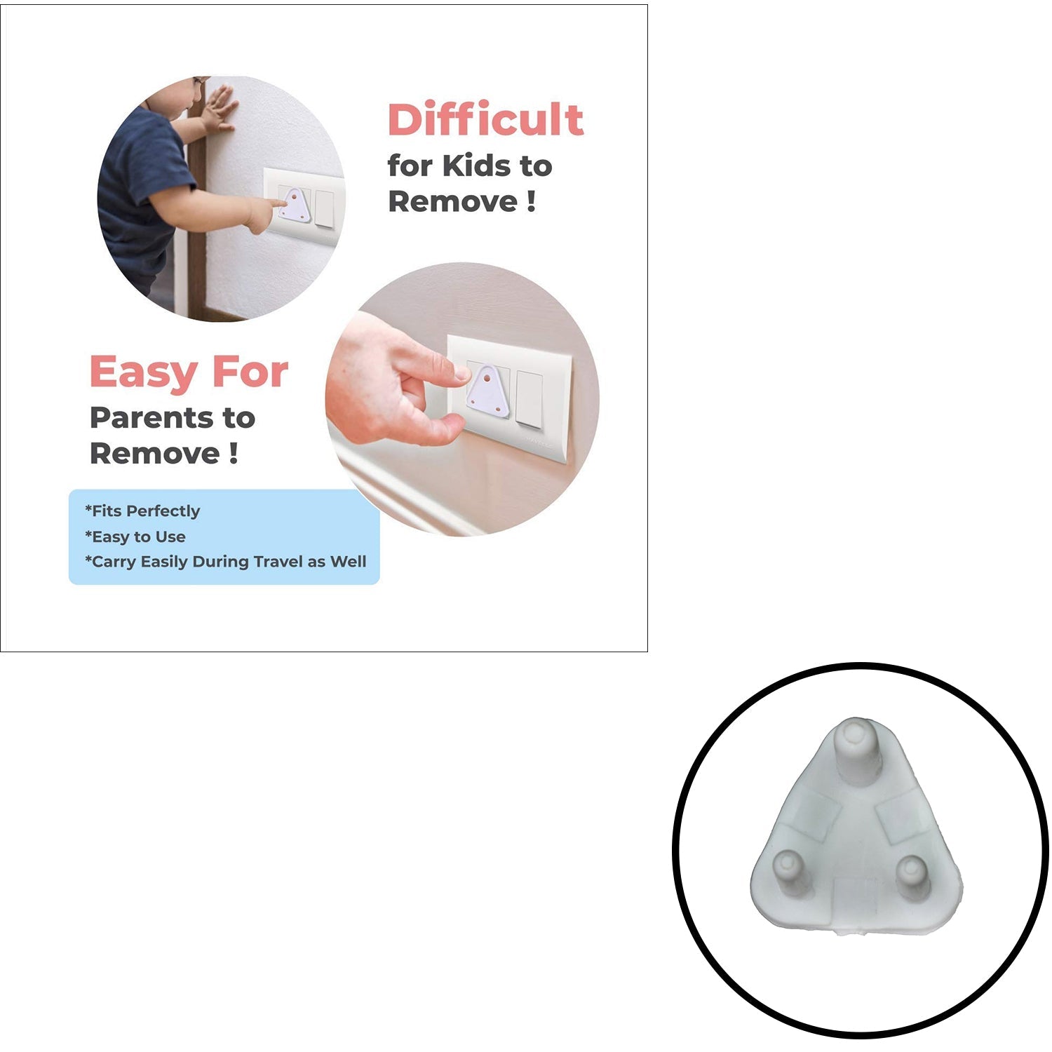 Baby Safety Big Electrical Socket Cover, Outlet Plug Protector (Pack of 100Pc) - Springkart 