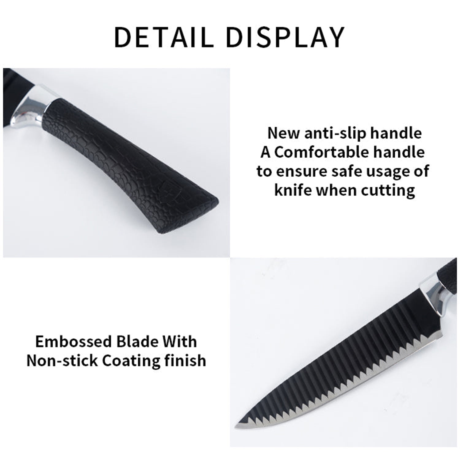 Stainless Steel Knife Set With Chef Peeler And Scissor (6 Pieces) - Springkart 