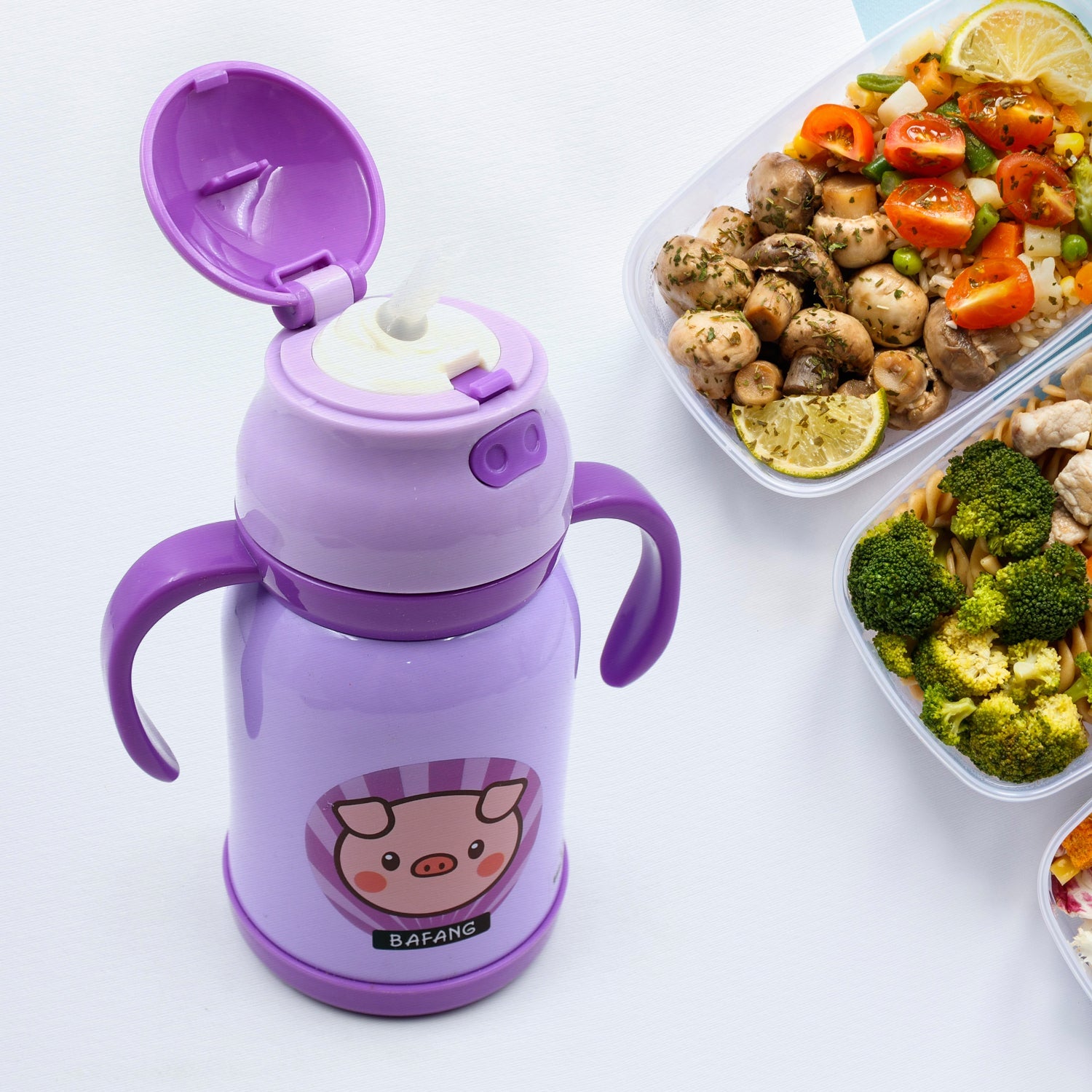 PLASTIC INSULATED STAINLESS STEEL KID'S SIPPER BOTTLE (350 Ml) - Springkart 