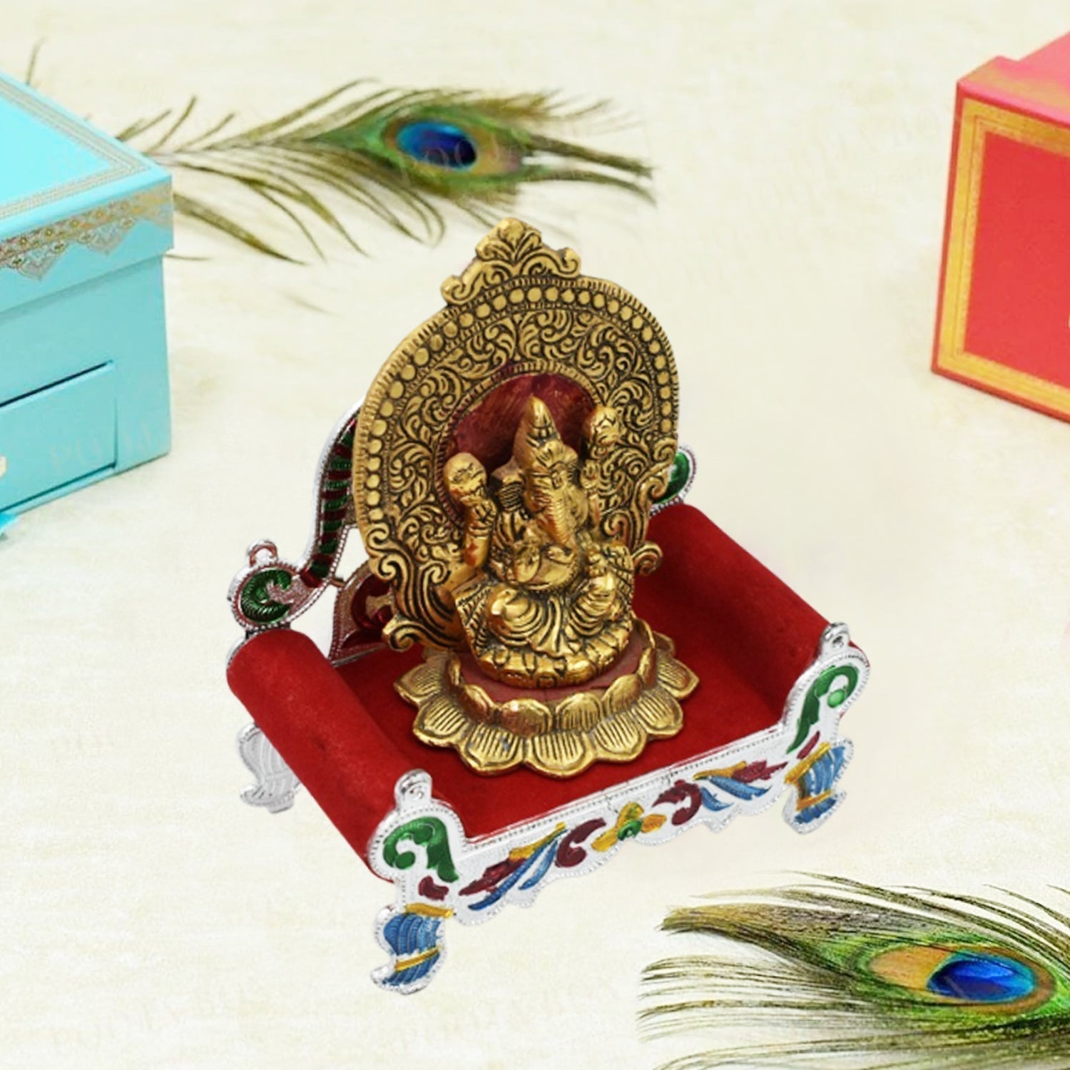 Big Singhasan Bal Gopal used in all kinds of household and official places for placing gods sculpture over it. - Springkart 