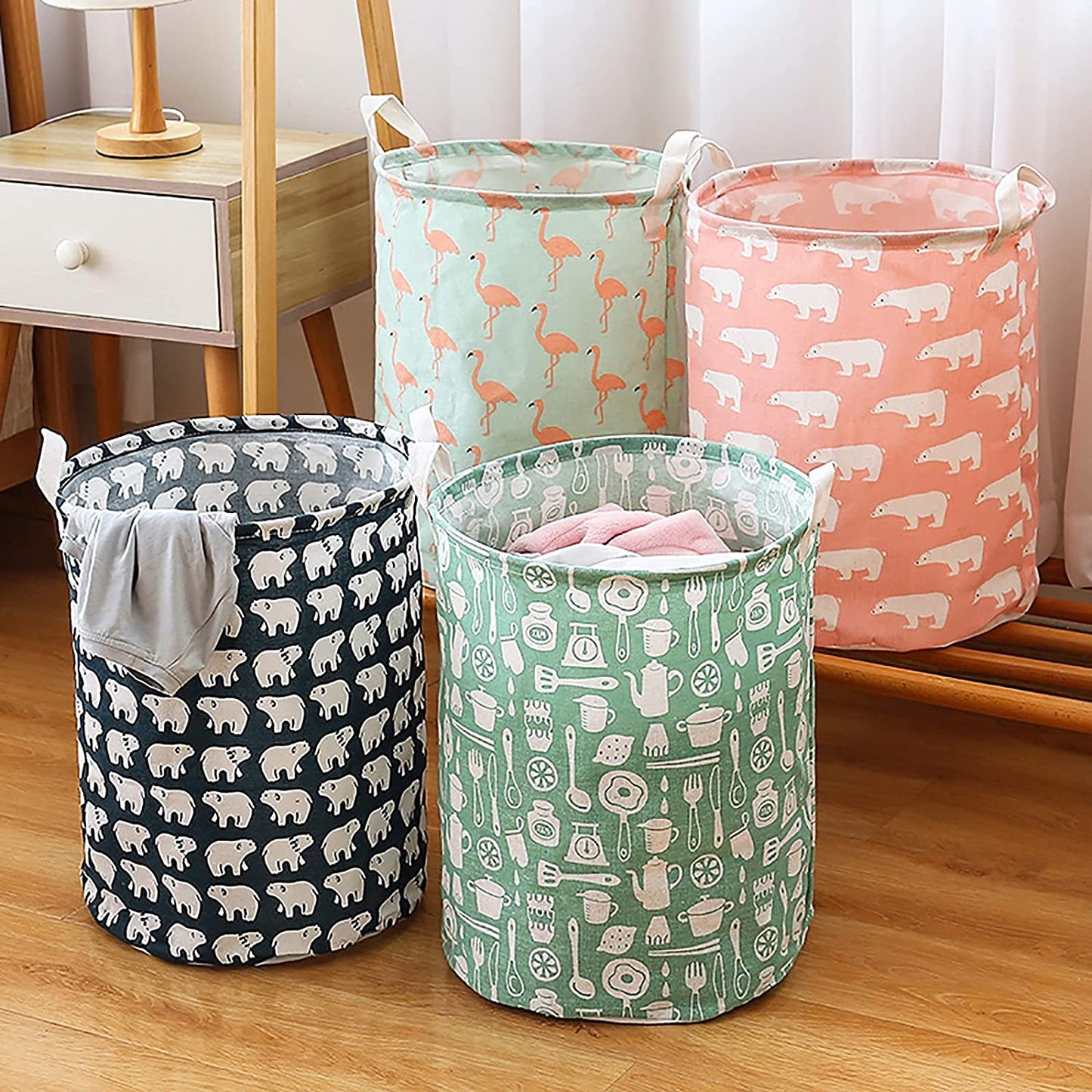 Durable and Collapsible Laundry storage Bag with Handles Clothes & Toys Storage Foldable Laundry Bag for Dirty Clothes. - Springkart 