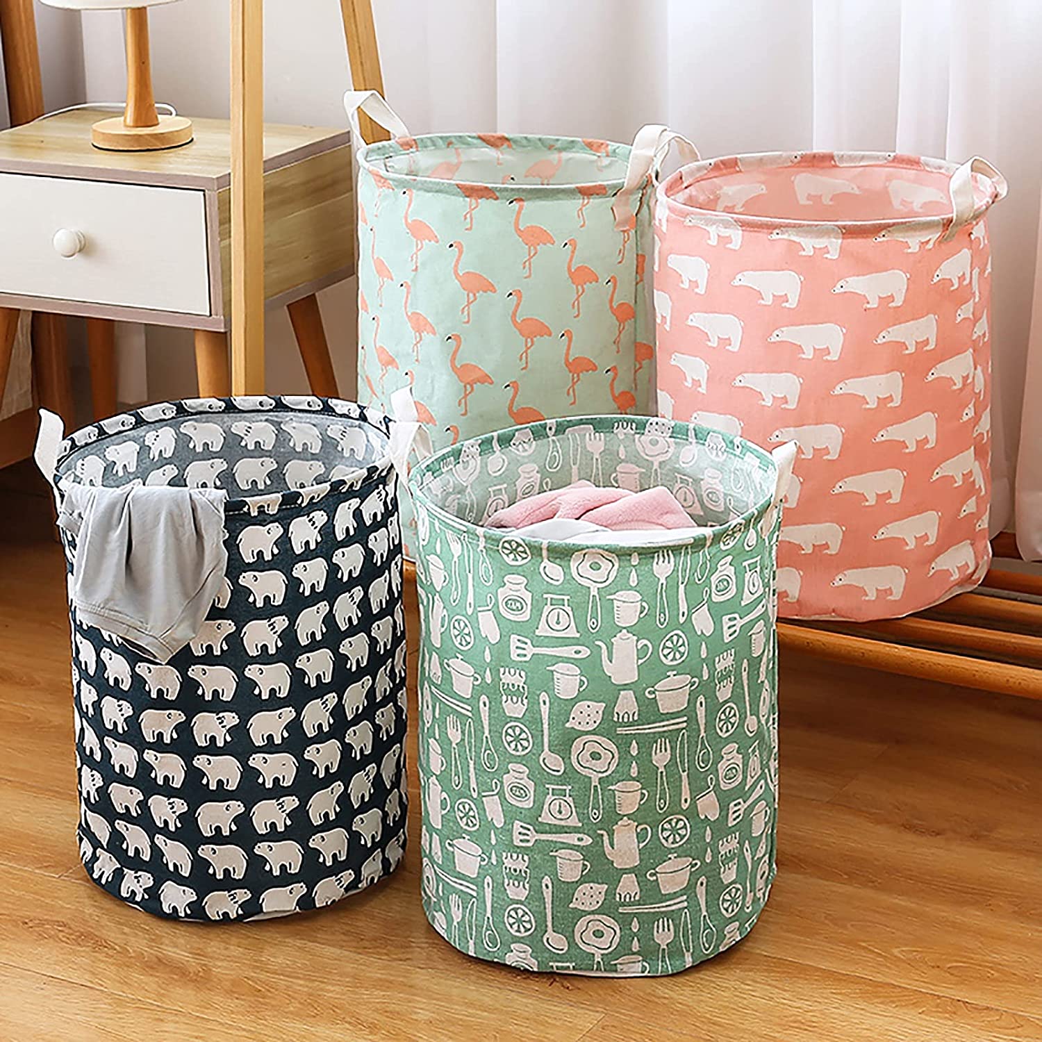 Durable and Collapsible Laundry storage Bag with Handles Clothes & Toys Storage Foldable Laundry Bag for Dirty Clothes. - Springkart 