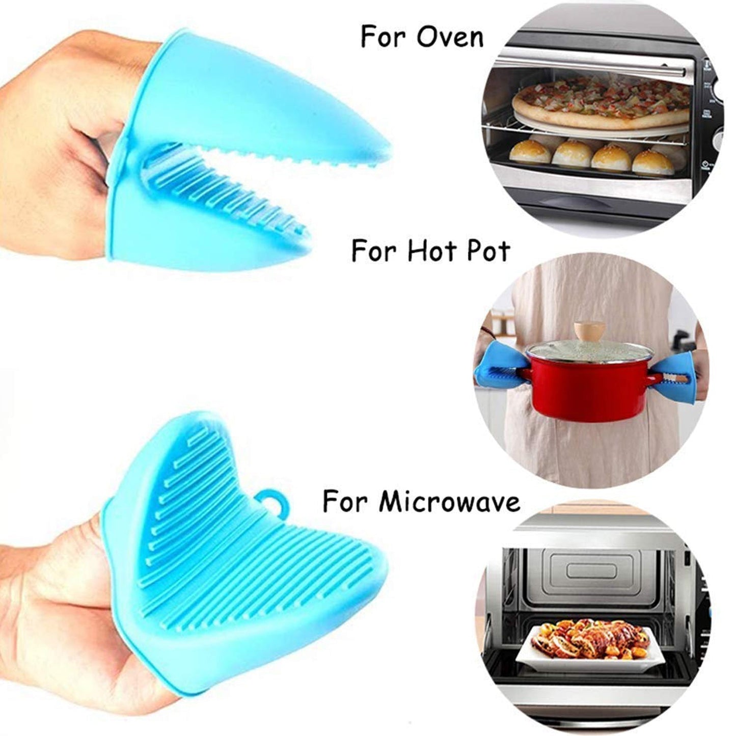 Silicone Heat Resistant Cooking Potholder for Kitchen Cooking & Baking - Springkart 