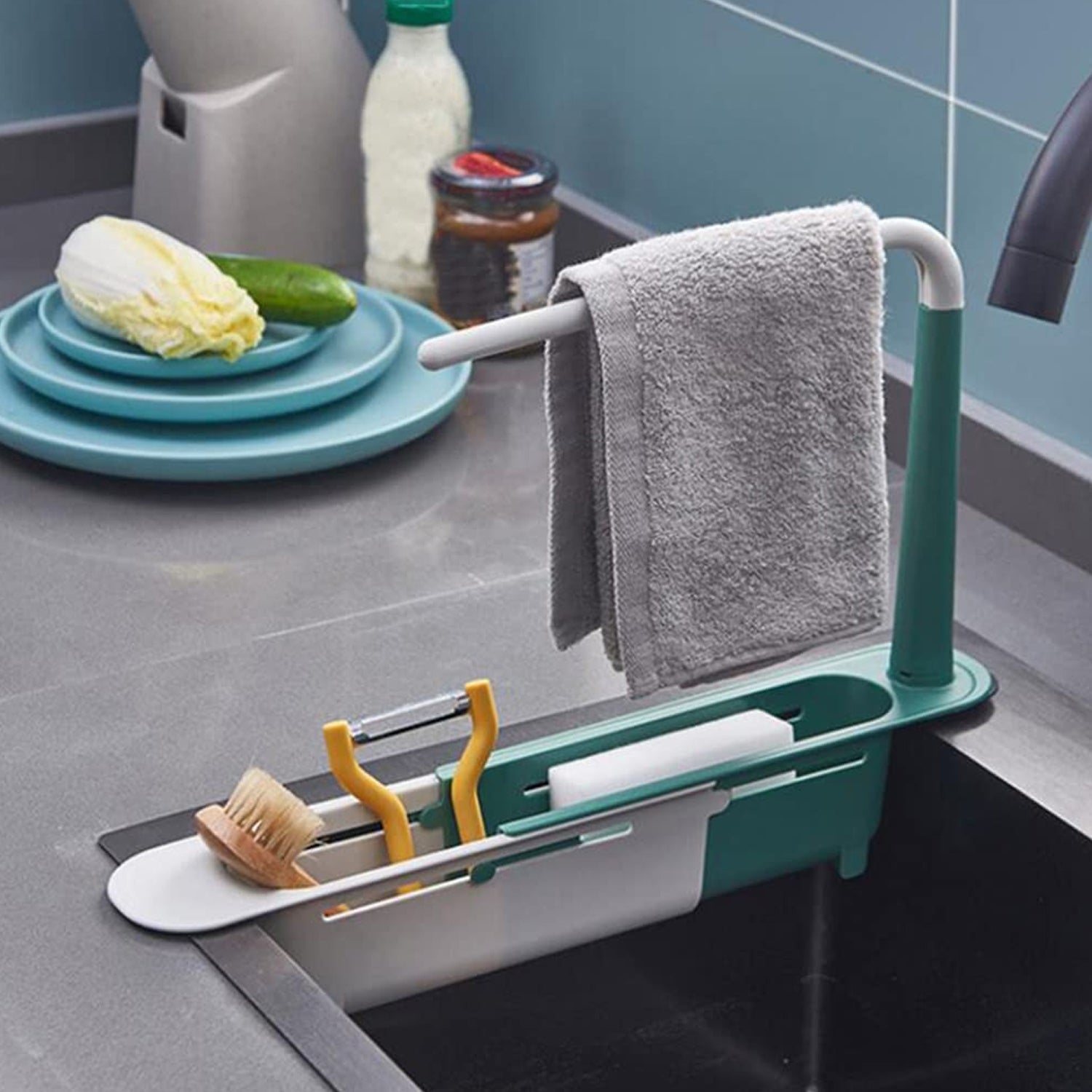 Expandable Kitchen Drying Basket Rack for kitchen Use (Brown Box) - Springkart 