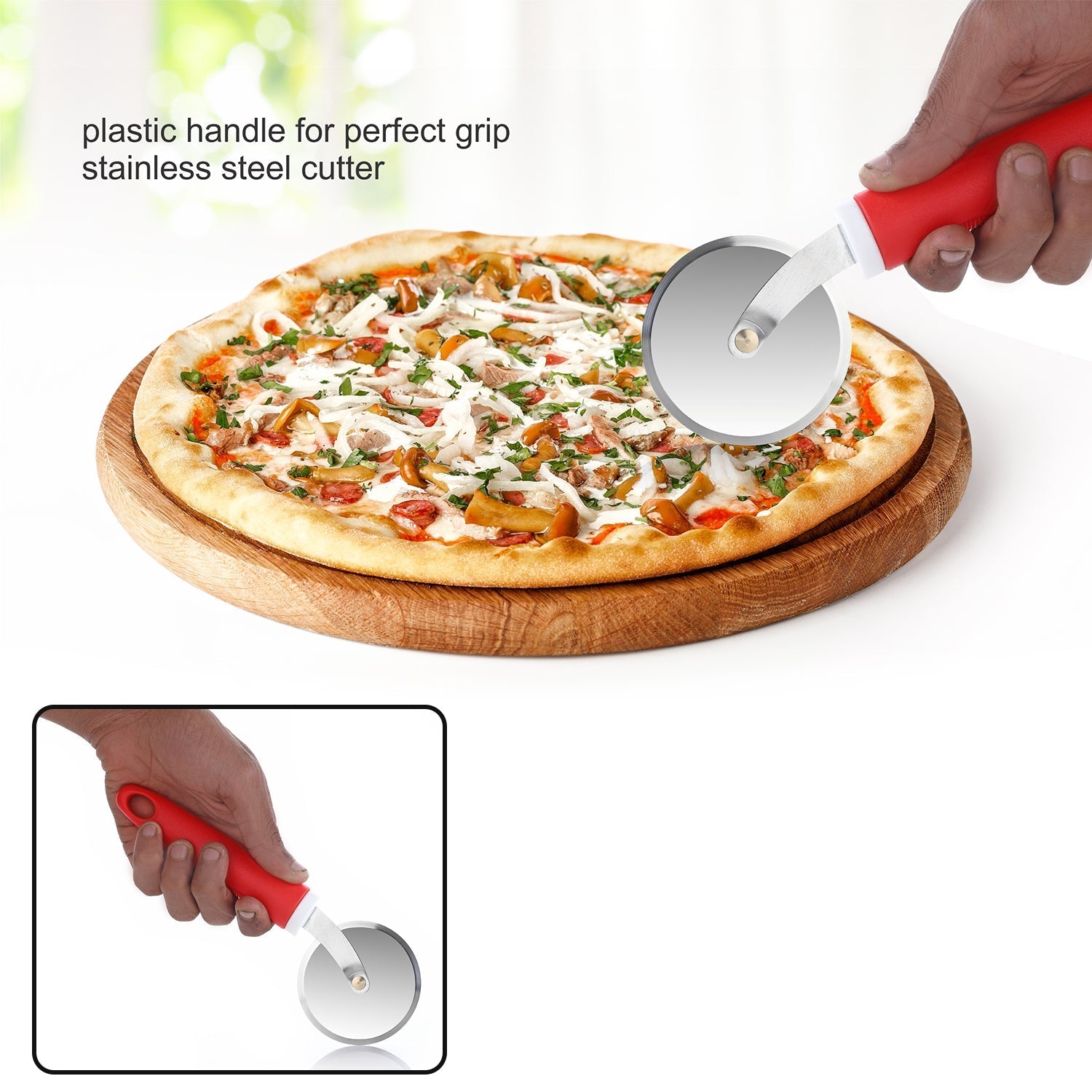 Ganesh GANESH PIZZA / PASTRY CUTTER Wheel Pizza Cutter (Stainless Steel) - Springkart 