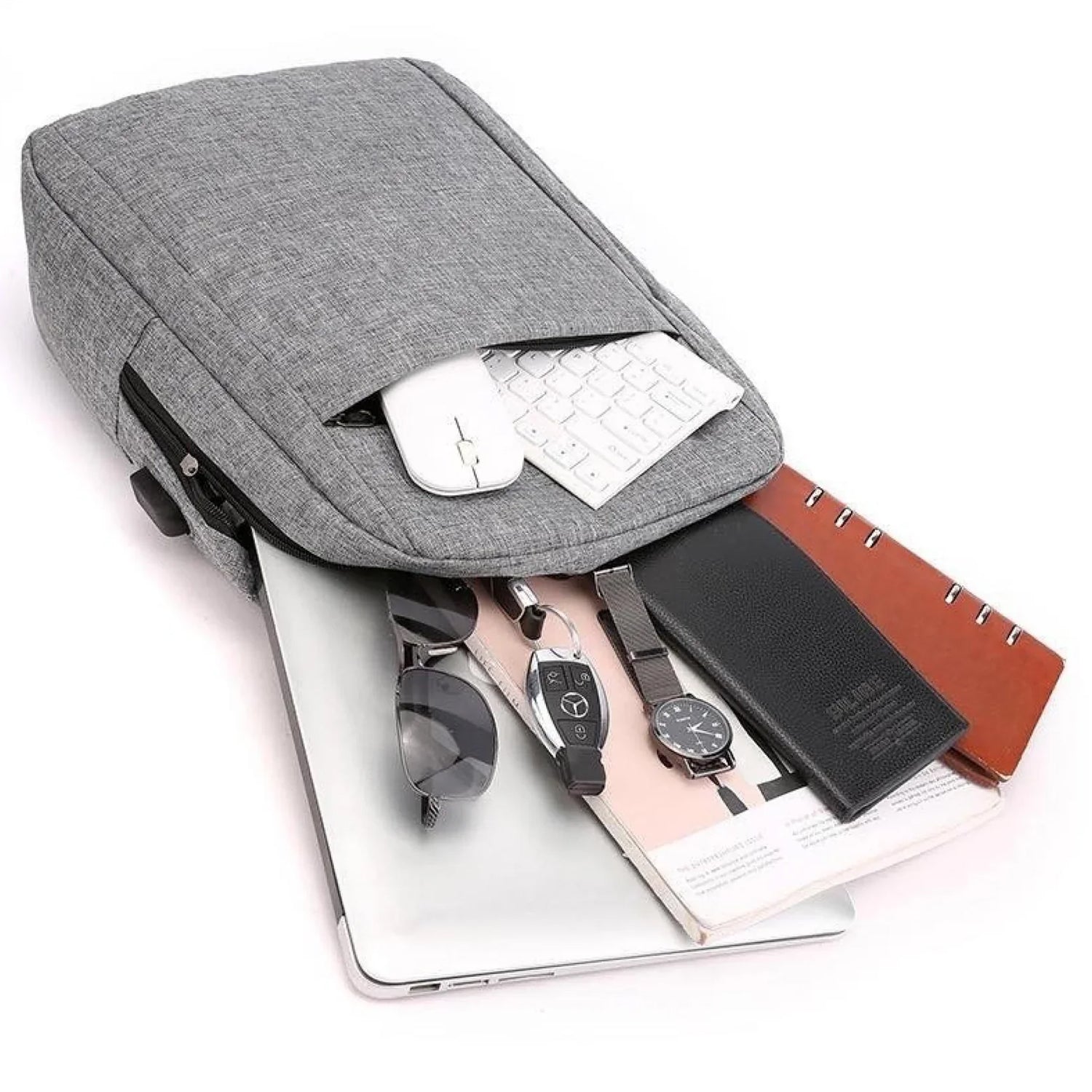 Laptop Bag With Adjustable Shoulder Strap & Storage Pockets, Lightweight, Water-Resistant, Travel-Friendly Bag Office Bag / School Bag / College Bag / Business Bag - Springkart 