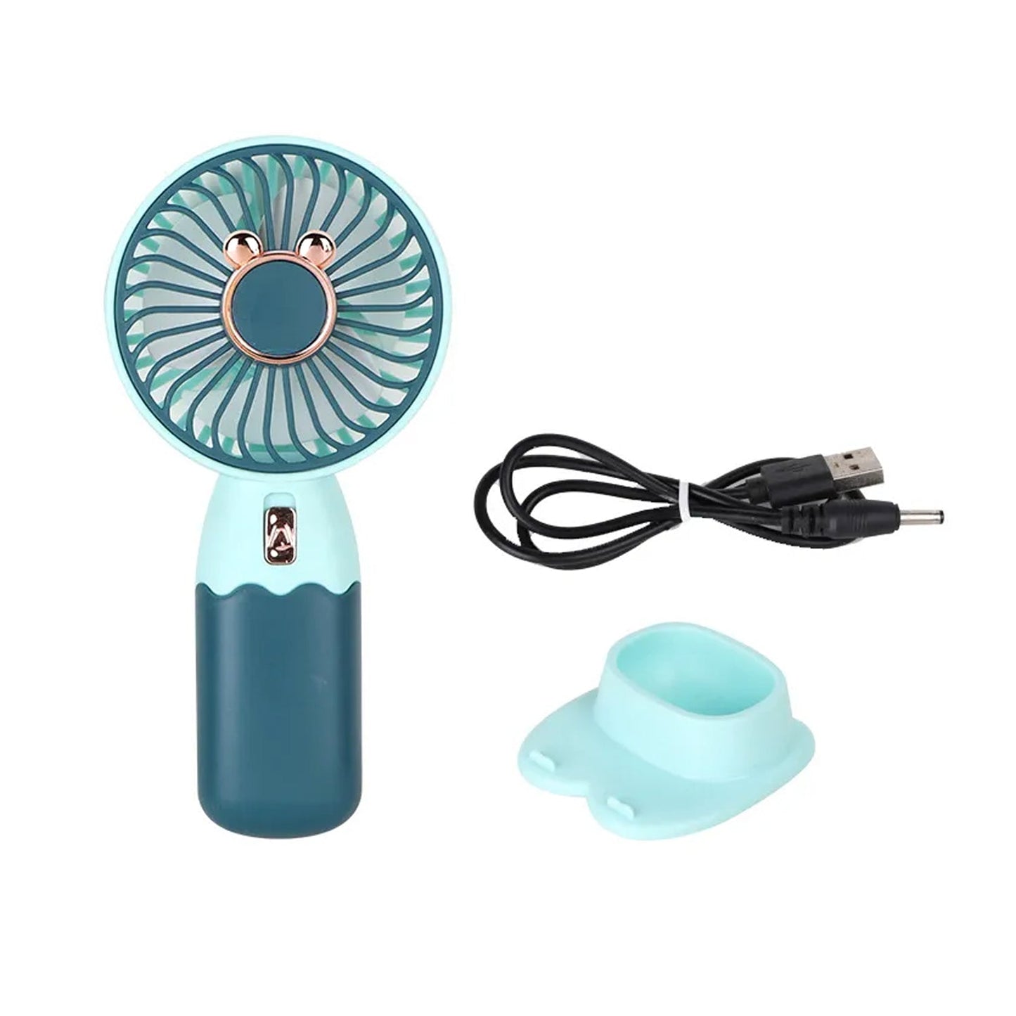 Mini Fan Rechargeable Table Fan Handheld Fan USB Fan Desk Fan Cooling Fan For Home , Office , Car, & Multi Use Fan (Battery Not Include) - Springkart 
