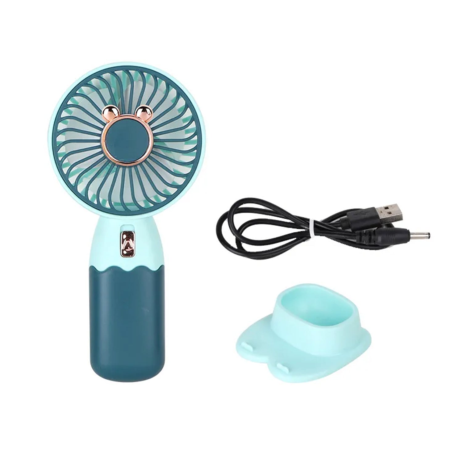 Mini Fan Rechargeable Table Fan Handheld Fan USB Fan Desk Fan Cooling Fan For Home , Office , Car, & Multi Use Fan (Battery Not Include) - Springkart 