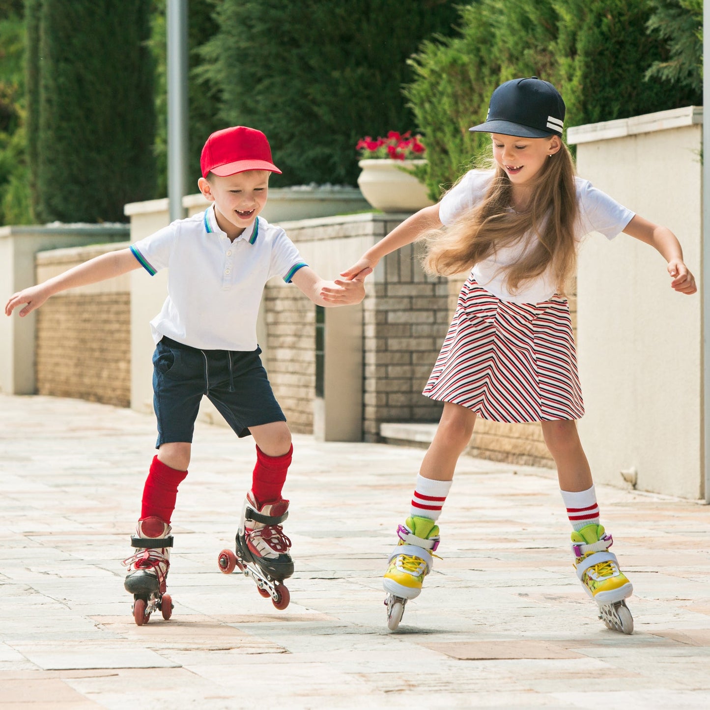 Inline Skates With Led Flashing Light Wheel With Adjustable Length Skate Premium High Quality Skates Pair (Roller Skate , Skating) - Springkart 