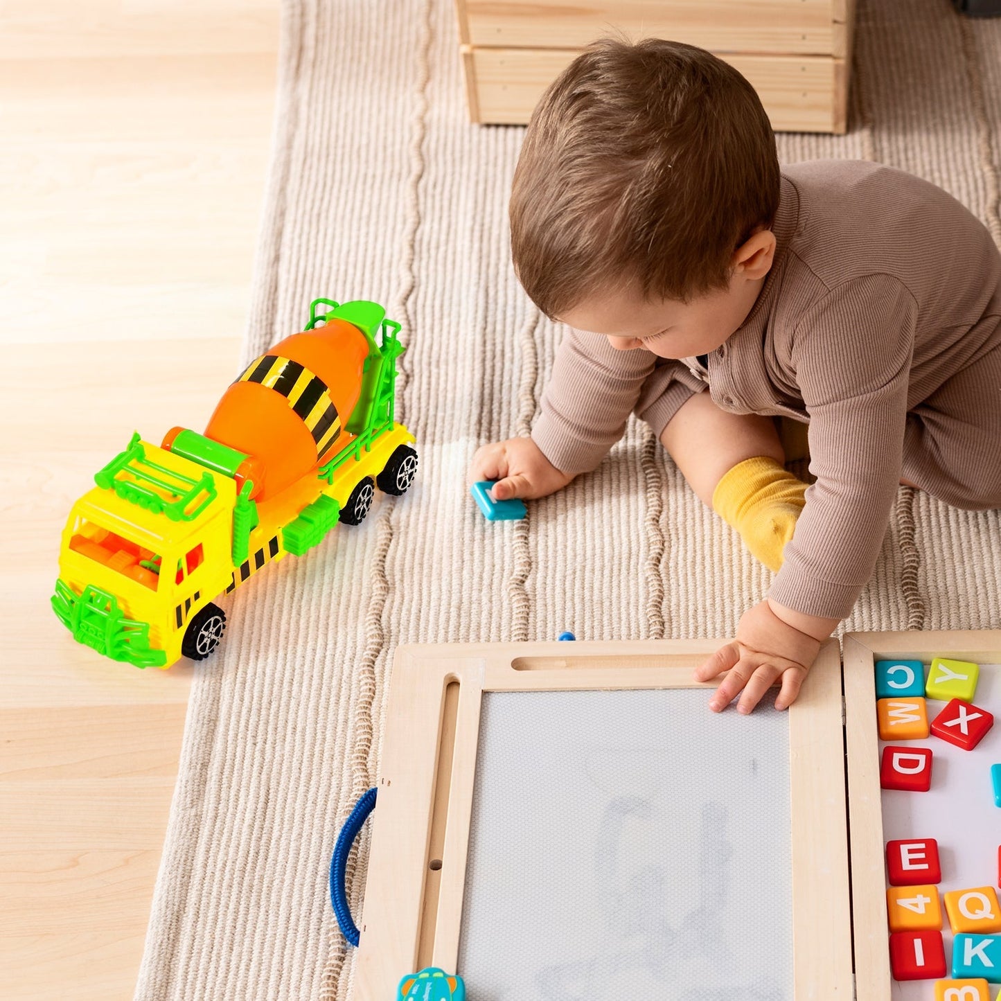 Cement Mixer Truck Pushback Toy For kids - Springkart 