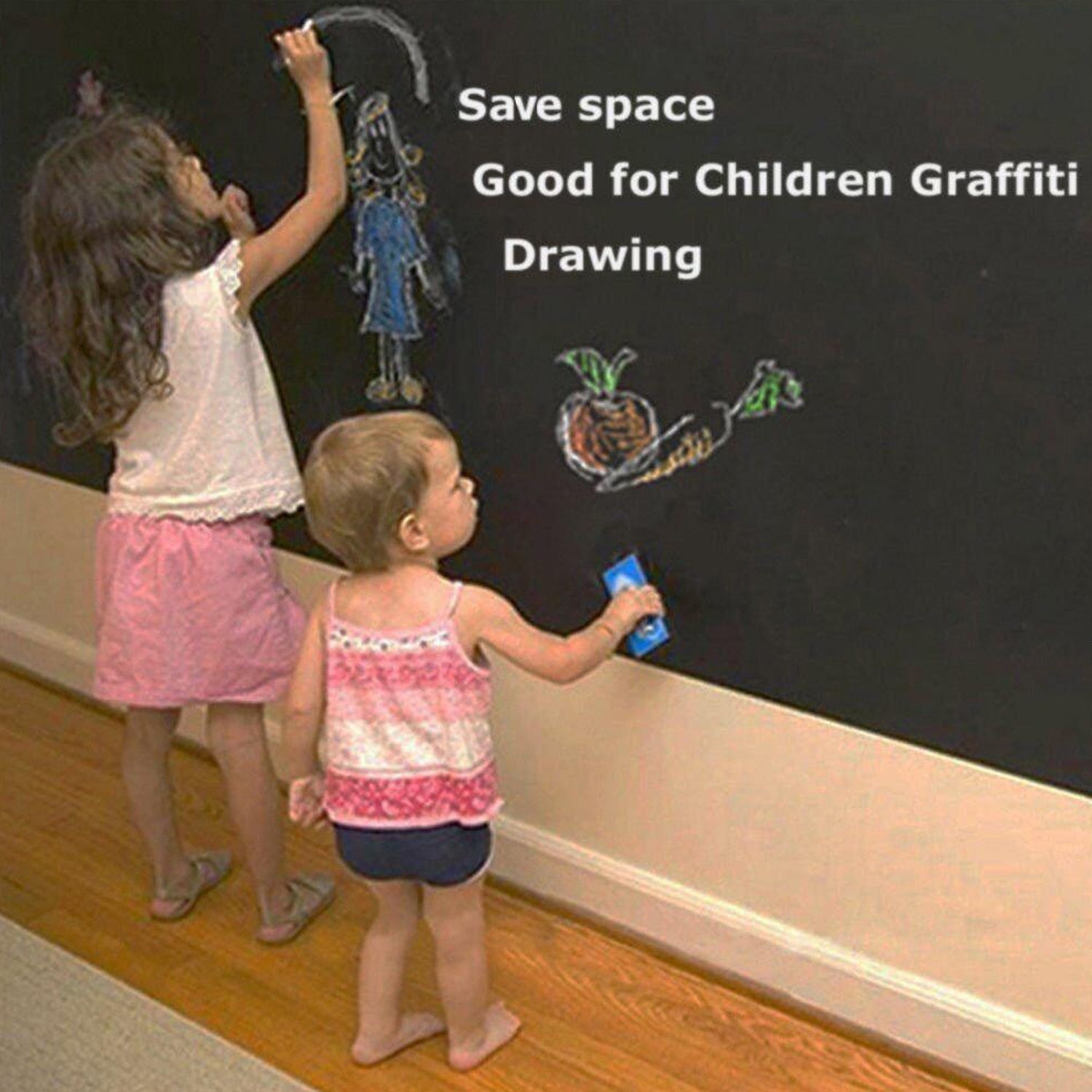 Blackboard Erasable Wall Sticker Chalkboard Sticker Removable Blackboard Wall Stickers Mural for Kids Room - Springkart 