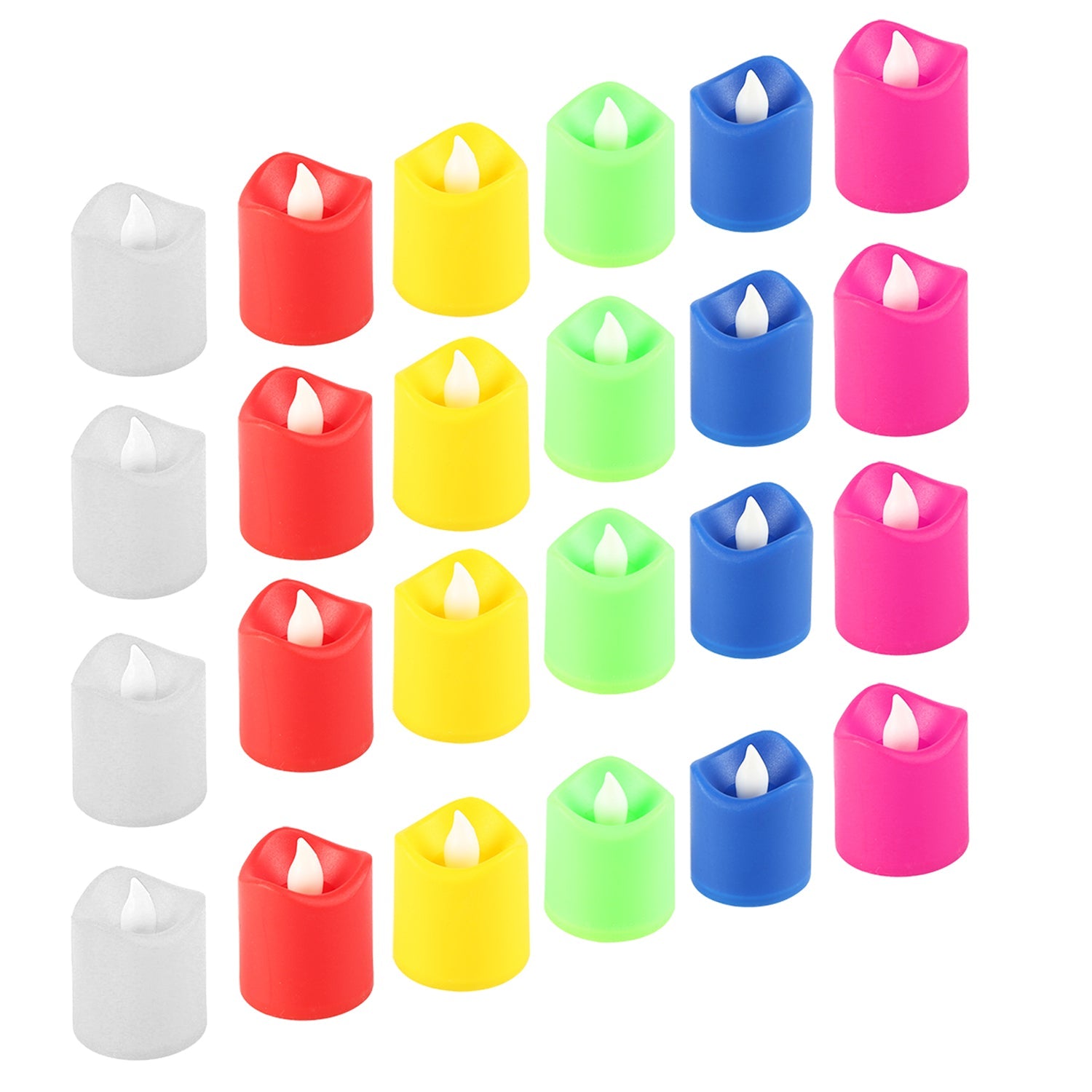 Festive Lighting for Any Occasion: 24 Pack LED Tealight Candles (Multicolor) - Springkart 