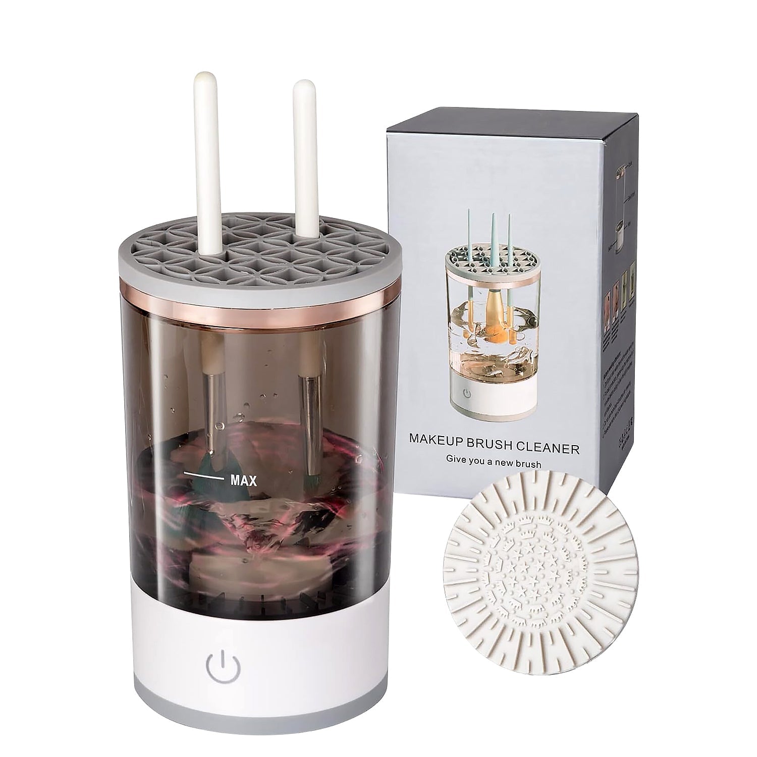 Automatic Makeup Brush Cleaner Fast Electric Brush Cleaner Hand Free Machine Super Clean Brush Washer & Brushes Organizer Tool (1 Pc) - Springkart 