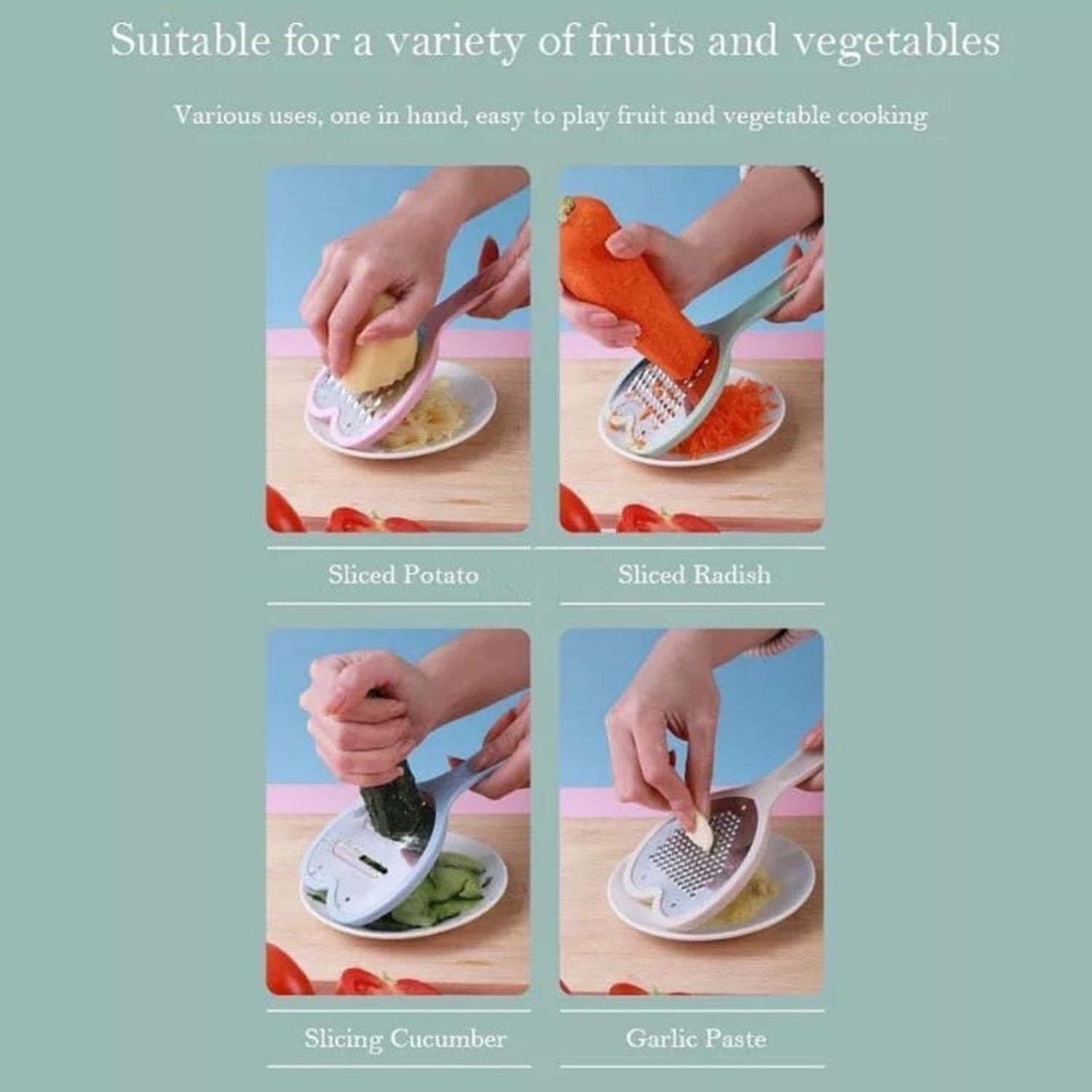 Heart Grater Set and Heart Grater Slicer Used Widely for Grating and Slicing of Fruits, Vegetables, Cheese Etc. Including All Kitchen Purposes. - Springkart 