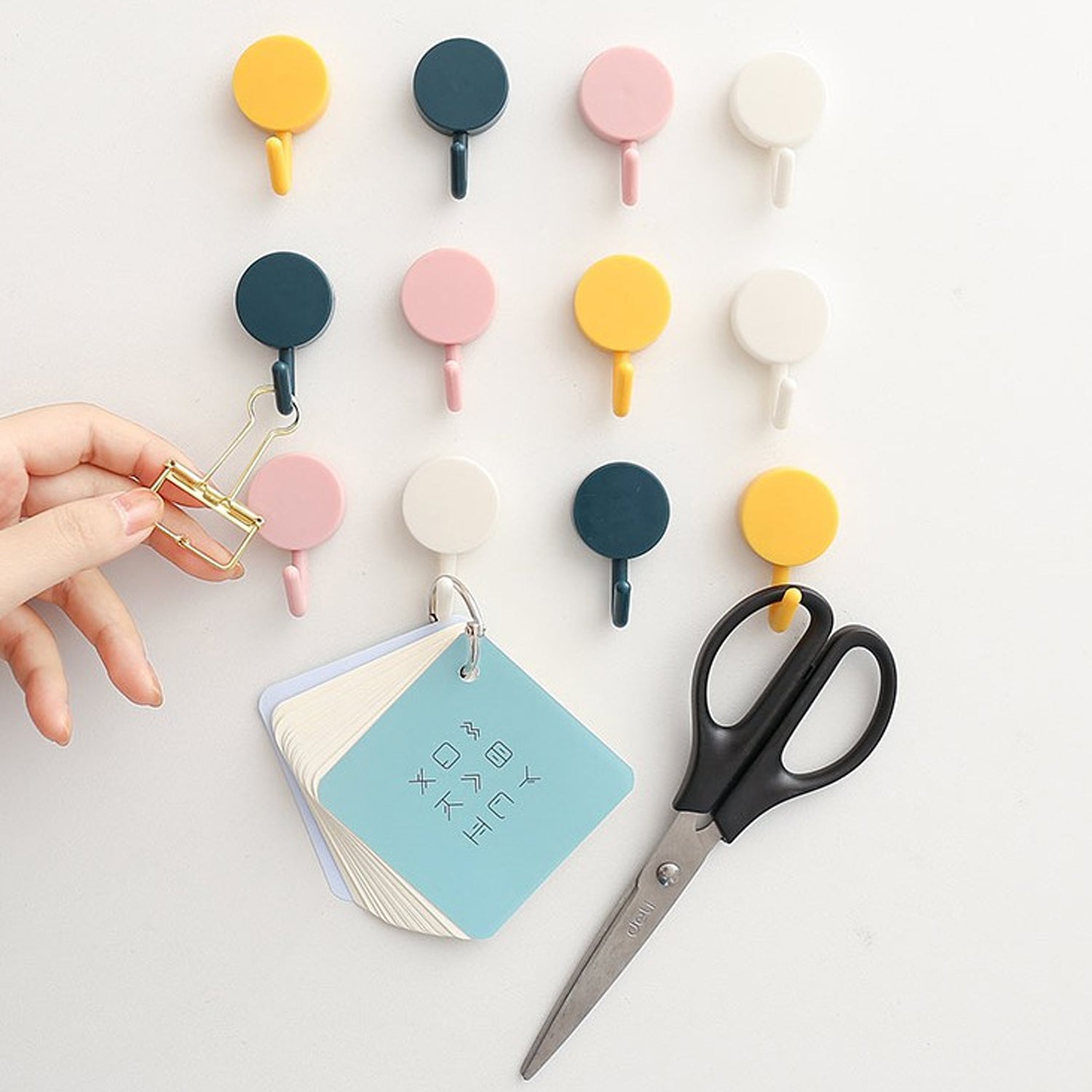 Self Adhesive Sticky Hook, Small Wall Hooks ( 10pc ) - Springkart 