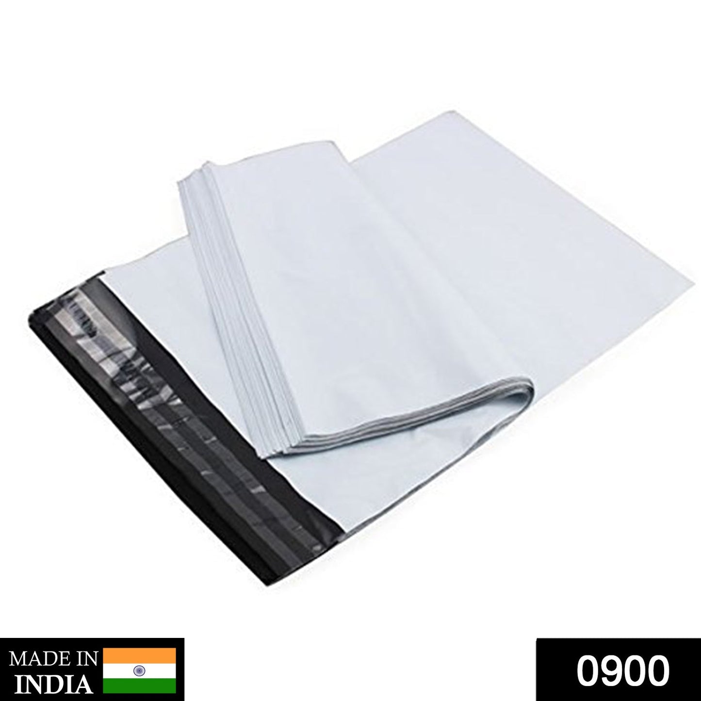Tamper Proof Courier Bags(6.5X08 PLAIN 180 POD M1) - 100 pcs - Springkart 
