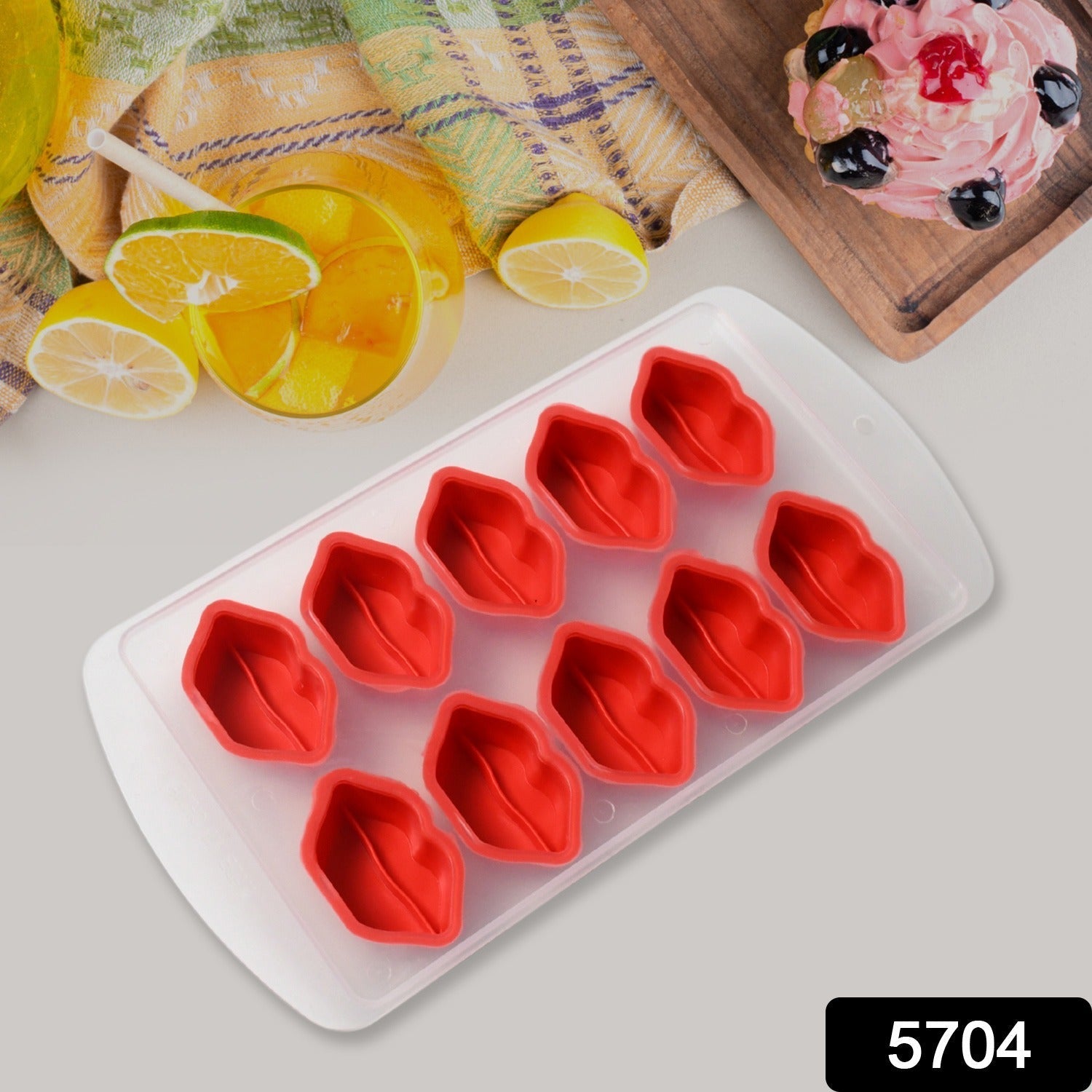 Silicone Mold Ice Cube Tray Creative Sweet Multi Type Ice Tray, Ice Cube Trays Multi Fruit Shape Ice Tray (1 Pc) - Springkart 