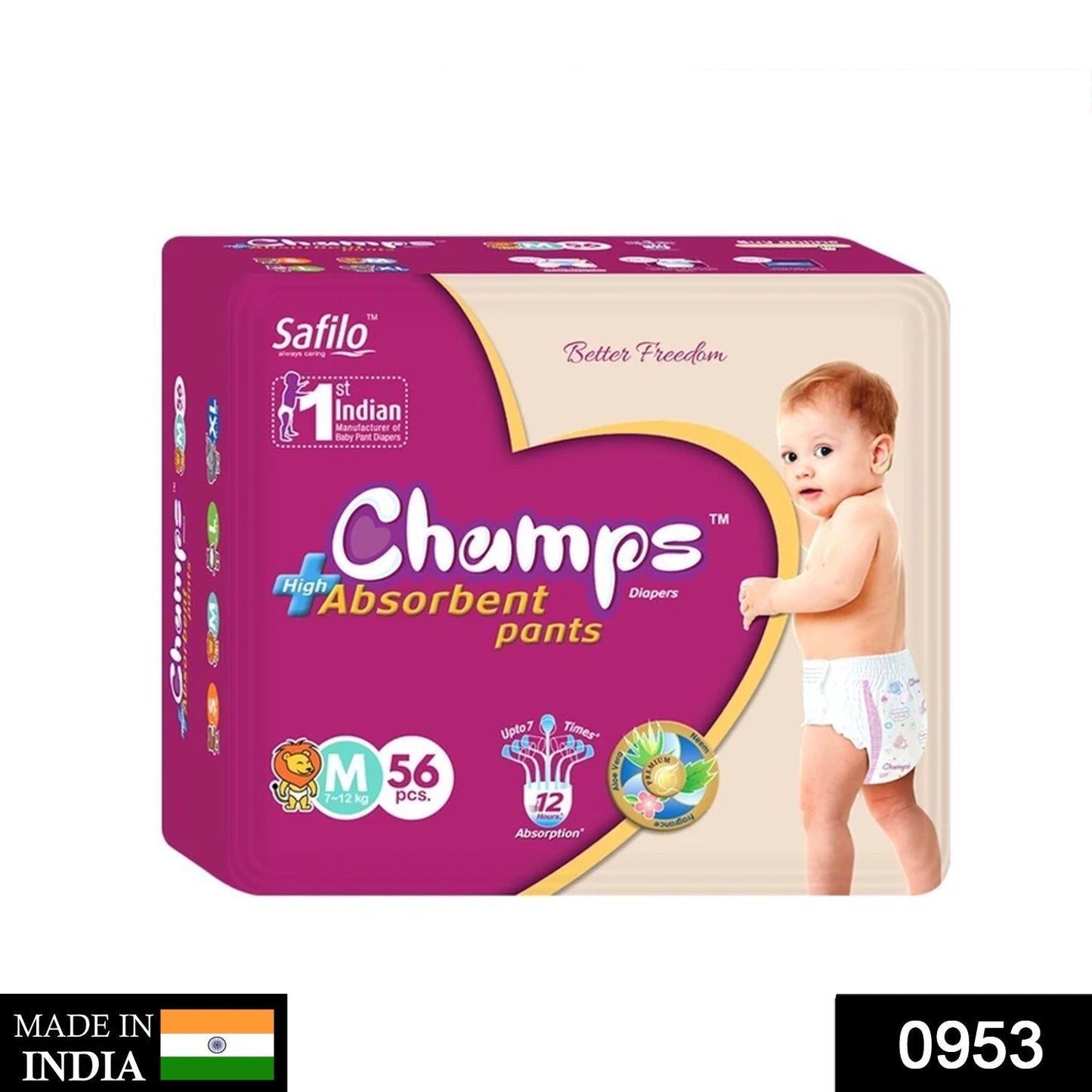 Premium Champs High Absorbent Pant Style Diaper Small, Medium and Large Size Diaper - Springkart 