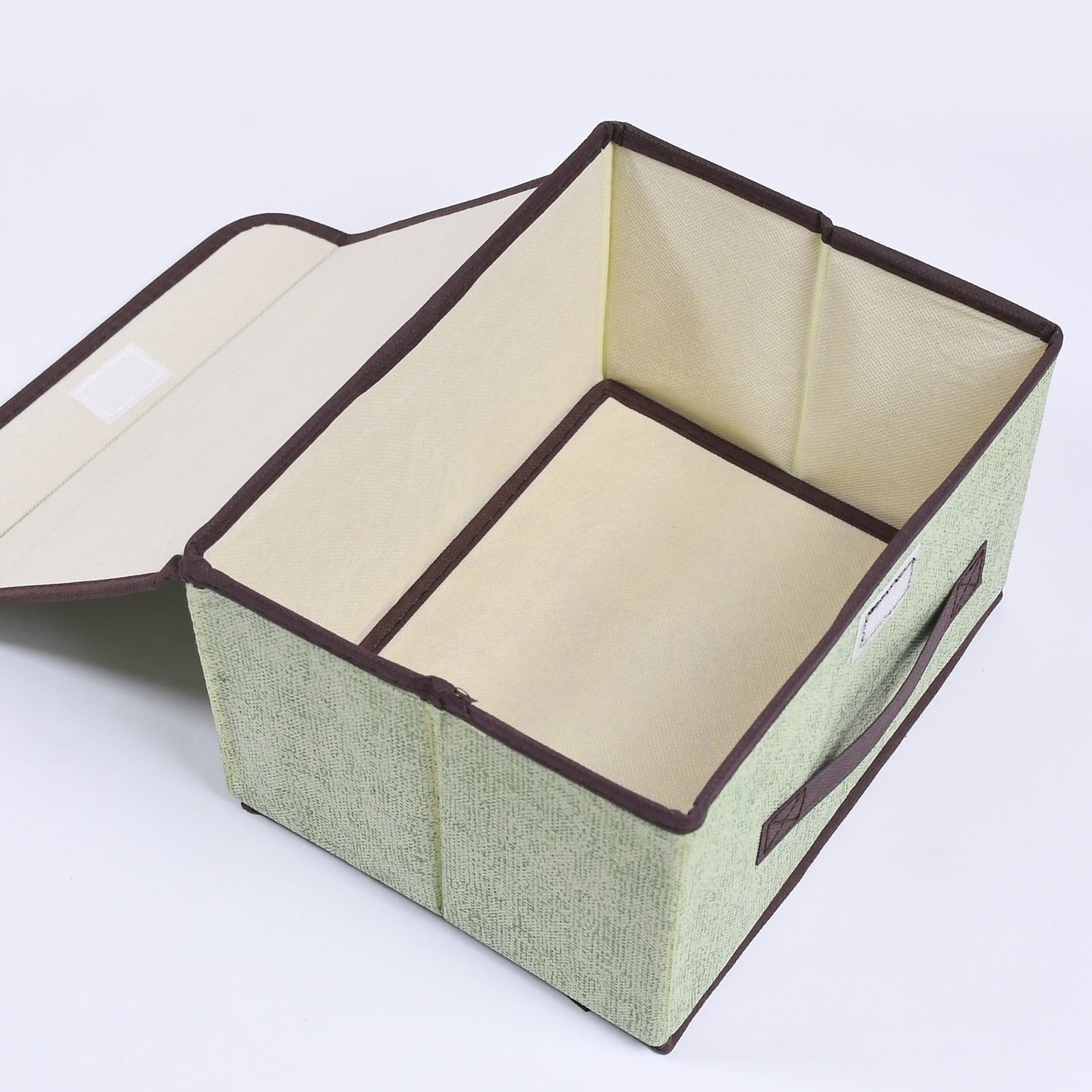 Foldable Storage Box with Lid and Handles, Cotton and Linen Storage Bins and Baskets Organizer for Nursery, Closet, Bedroom, Home - Springkart 