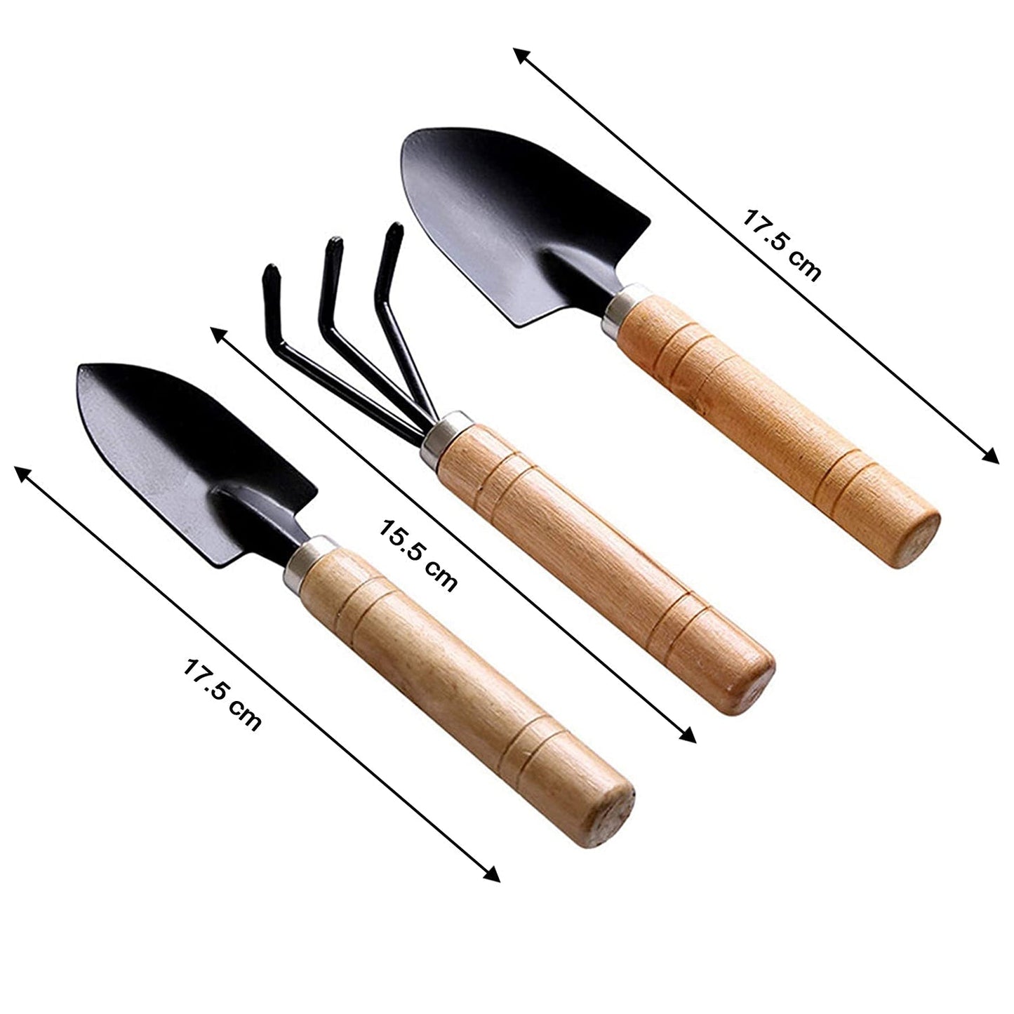 Small sized Hand Cultivator, Small Trowel, Garden Fork (Set of 3) - Springkart 