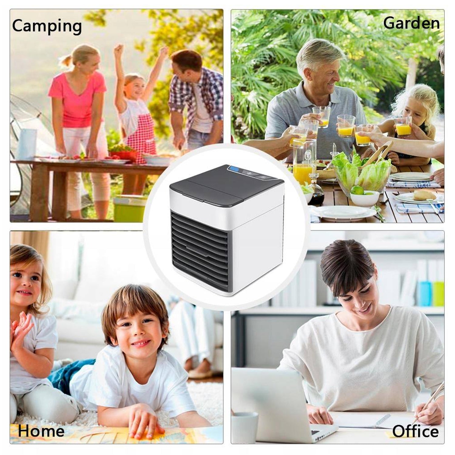 Mini Portable Air Cooler with LED Light & Water Fill - Springkart 