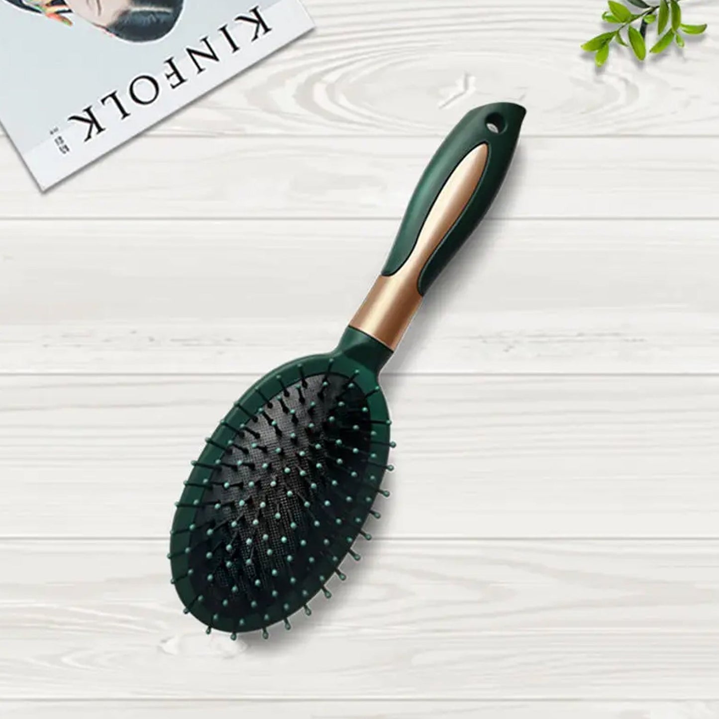 Massage Comb, Air Cushion Massage Hair Brush Ergonomic Matt Disappointment for Straight Curly Hair Cushion Curly Hair Comb for All Hair Types, Home Salon DIY Hairdressing Tool (1 Pc) - Springkart 