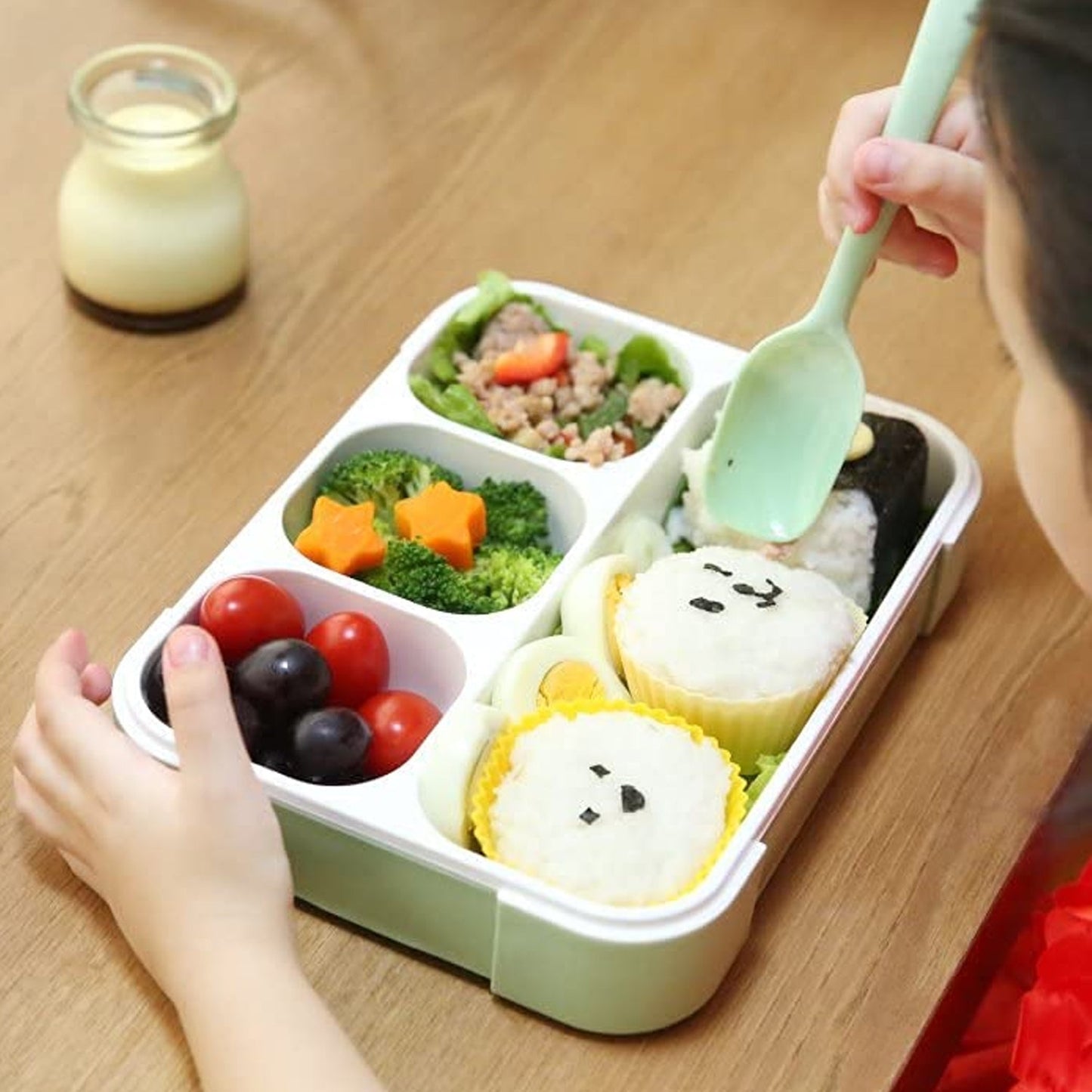Lunch Box 4 Compartment With Leak Proof Lunch Box For School & Office Use - Springkart 