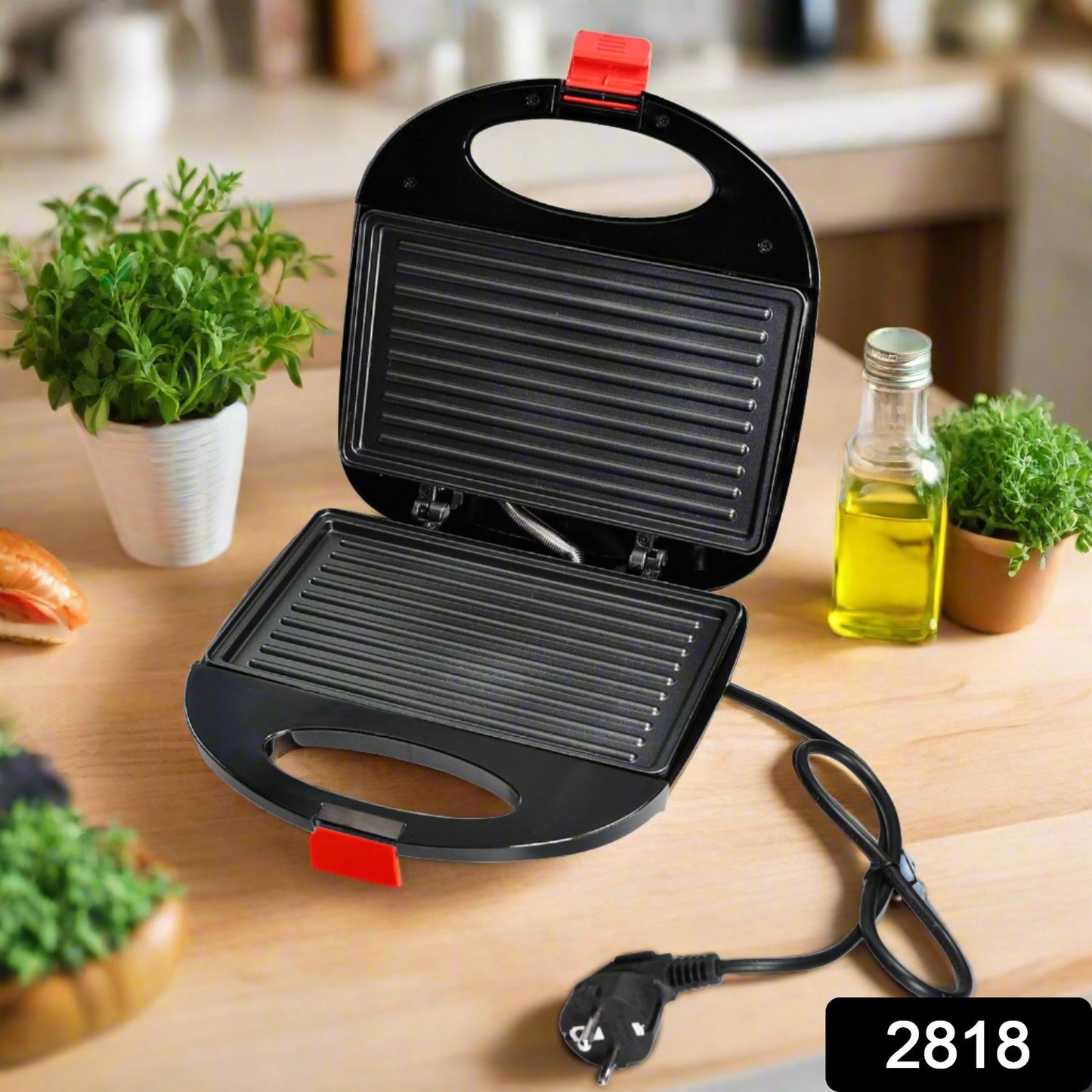 Sandwich Maker Makes Sandwich Non-Stick Plates| Easy to Use with Indicator Lights Sandwich toaster - Springkart 