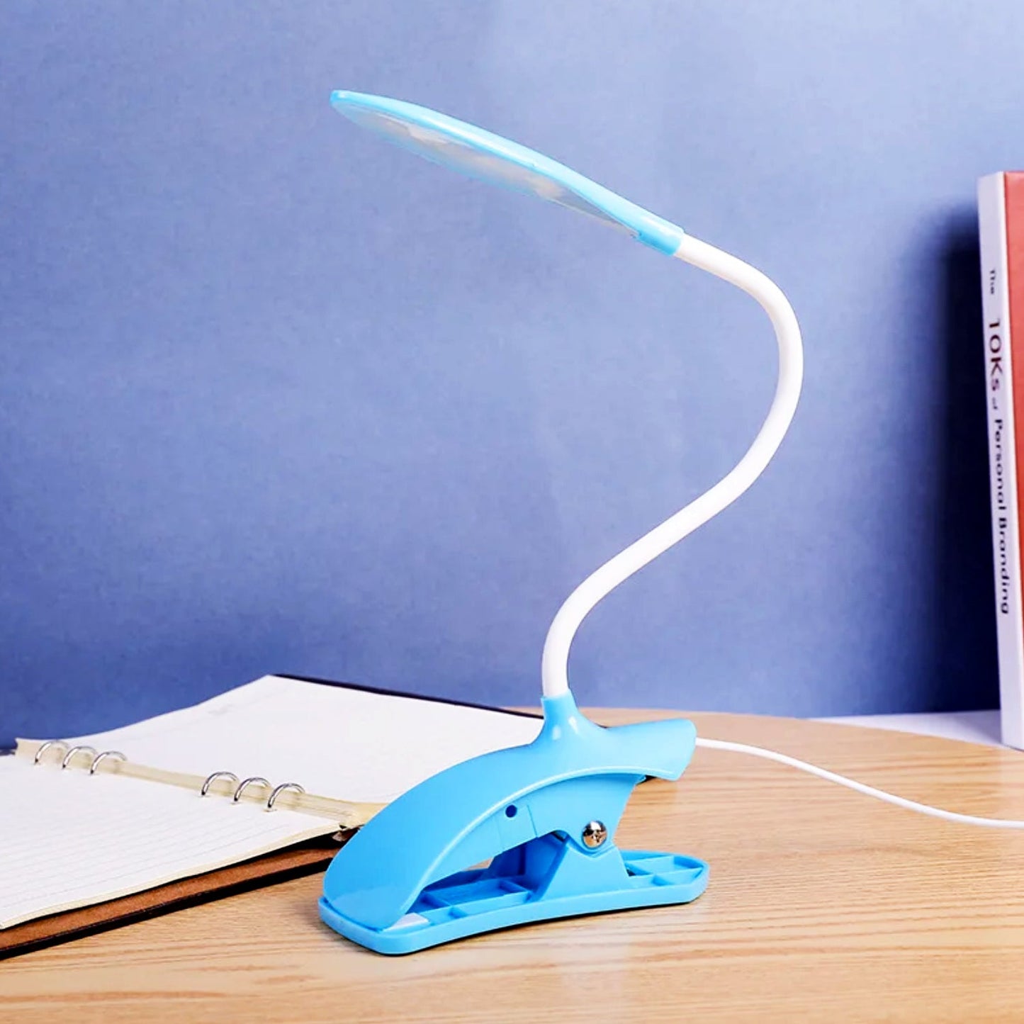 Desk Lamp Adjustable Gooseneck USB Rechargeable 3 modes of Lighting, Reading Lamp for Dorm White, Study Desk lamp Suitable for Girls College Bedroom Reading - Springkart 