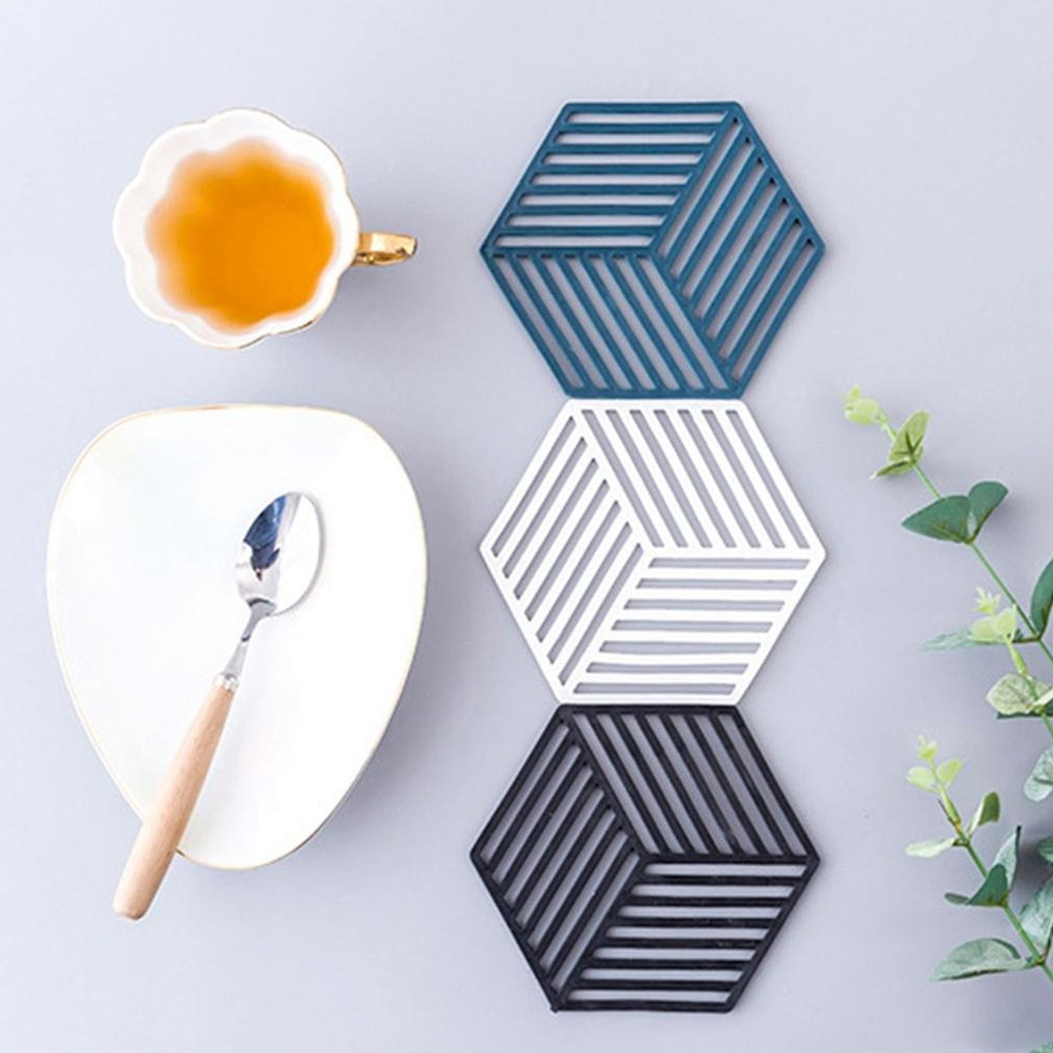 Dining Table mat Heat Insulation pad Nordic Heat-Resistant Anti-Scald mats Household Kitchen Pot mats Coasters ( 1 pcs ) - Springkart 