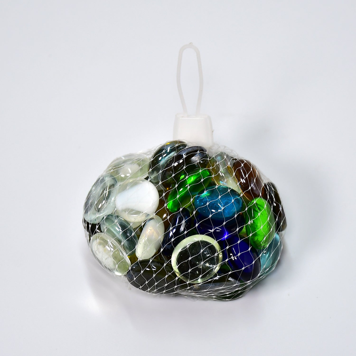 Glass Gem Stone, Flat Round Marbles Pebbles for Vase Fillers, Attractive pebbles for Aquarium Fish Tank. - Springkart 