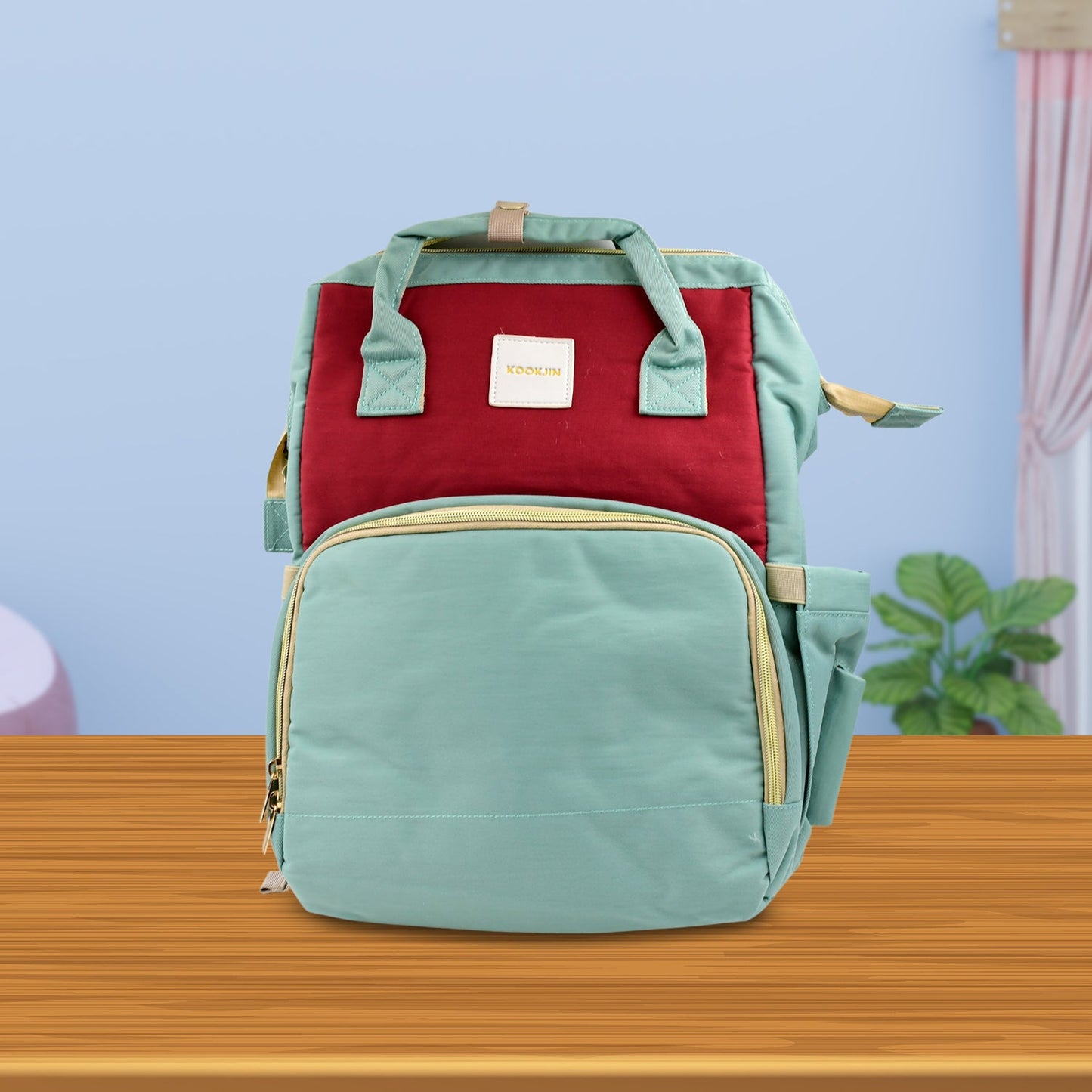 Multipurpose Mom's Backpack Diaper Bag (1 Pc / 14 Pocket / Small) - Springkart 