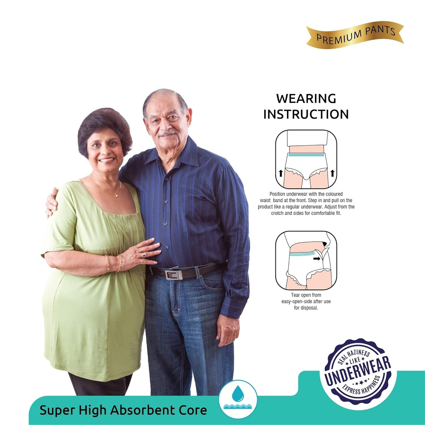 Medium-Large Senior care Adult Pull Up Diaper Pants (Waist Size (70-115 Cm | 28 -45 Inch) Adult Diapers (Medium-Large M-L10Pc) - Springkart 