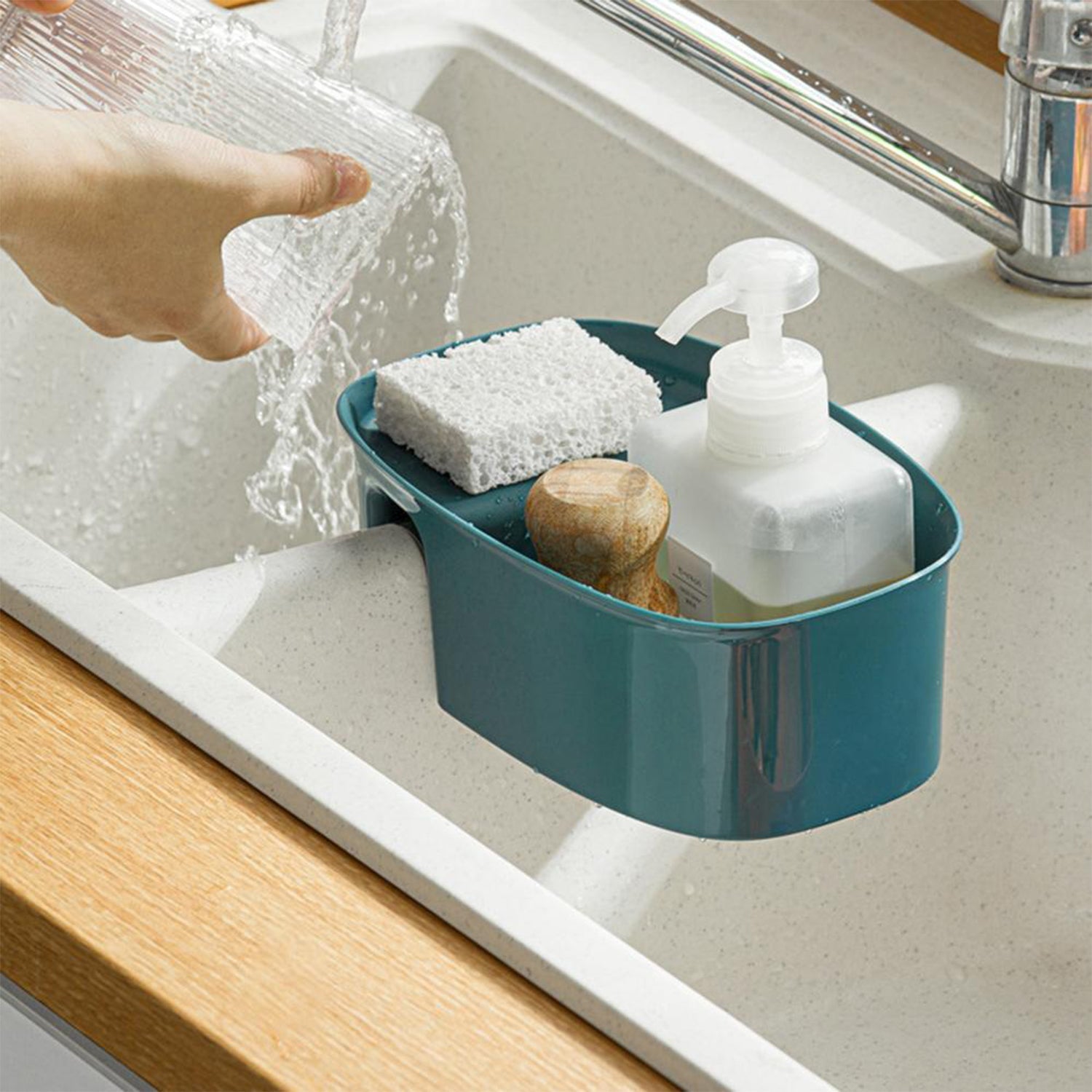 Kitchen Dish Drainer and Drying Rack Sink Basket for Washing Bowls Utensils Vegetables Fruits Storage Organiser - Springkart 