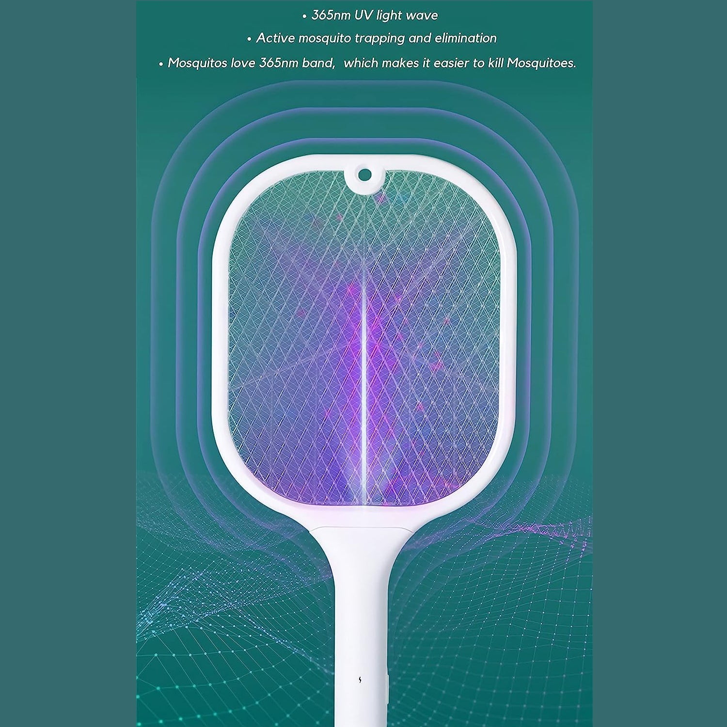 Rechargeable Mosquito Killer Racket with UV Light & USB Charging Base - Springkart 