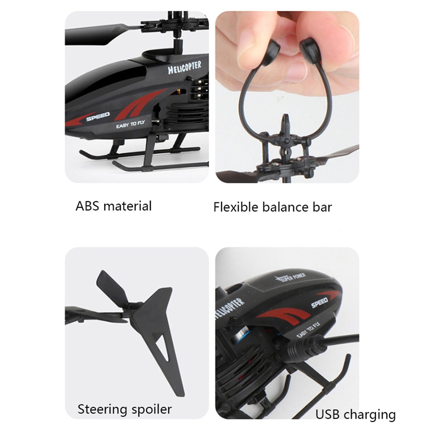 Remote Control Helicopter with USB Chargeable Cable for Boy and Girl Children (Pack of 1) - Springkart 