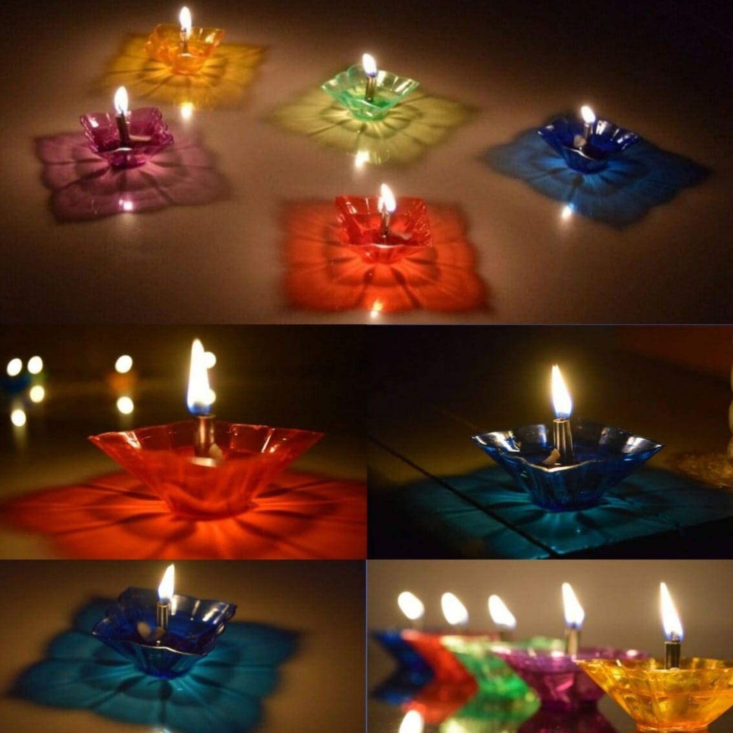 Candle Cup with Multi Shape (Multicolor) (12 Pcs Set) - Springkart 