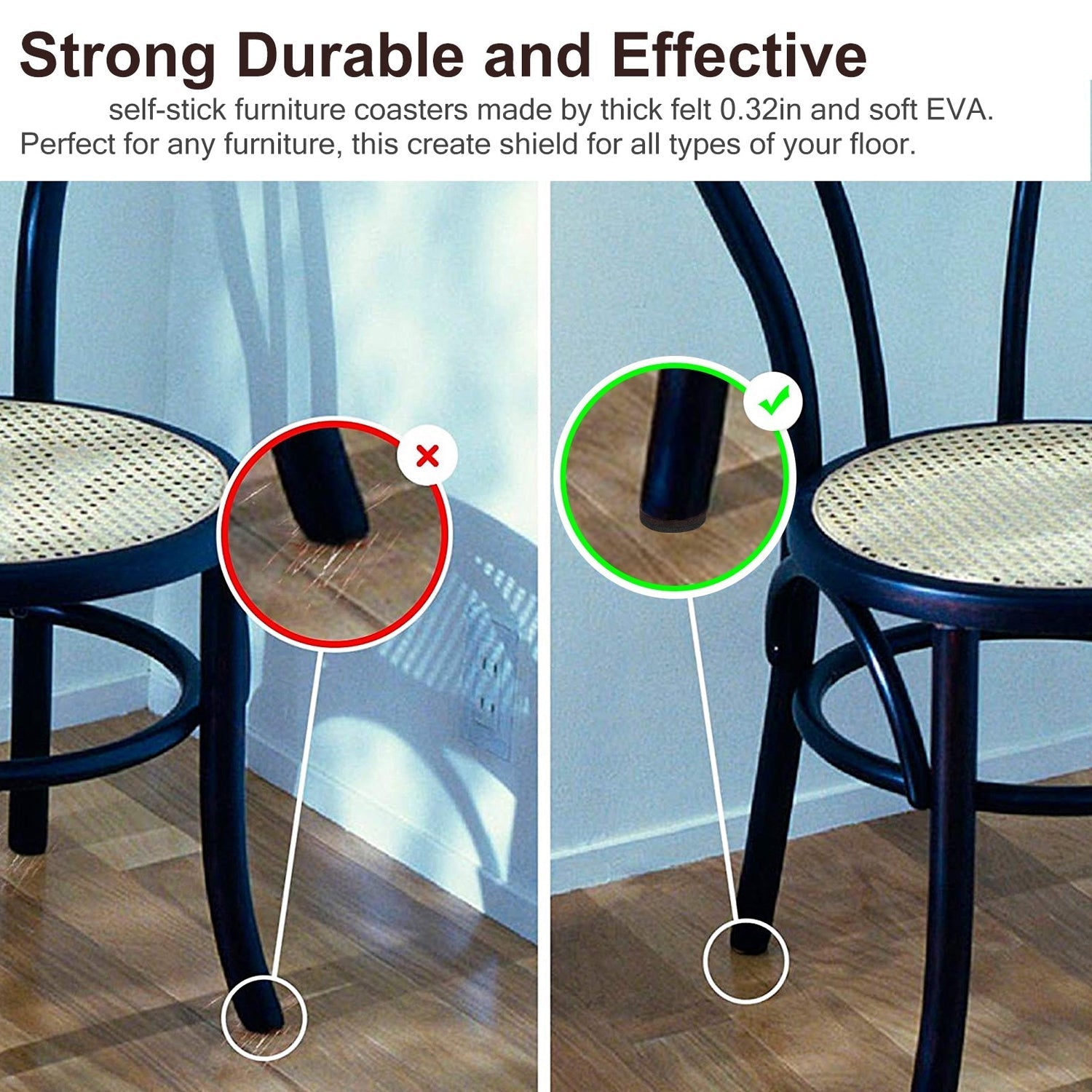 FURNITURE PAD ROUND FELT PADS FLOOR PROTECTOR PAD FOR HOME & ALL FURNITURE USE - Springkart 