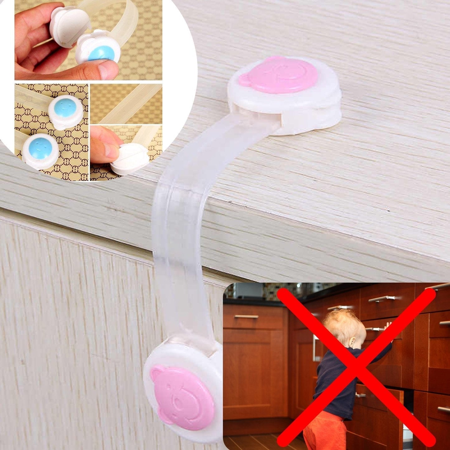 Baby Proofing Child Safety Strap Locks (1Pc Only) - Springkart 