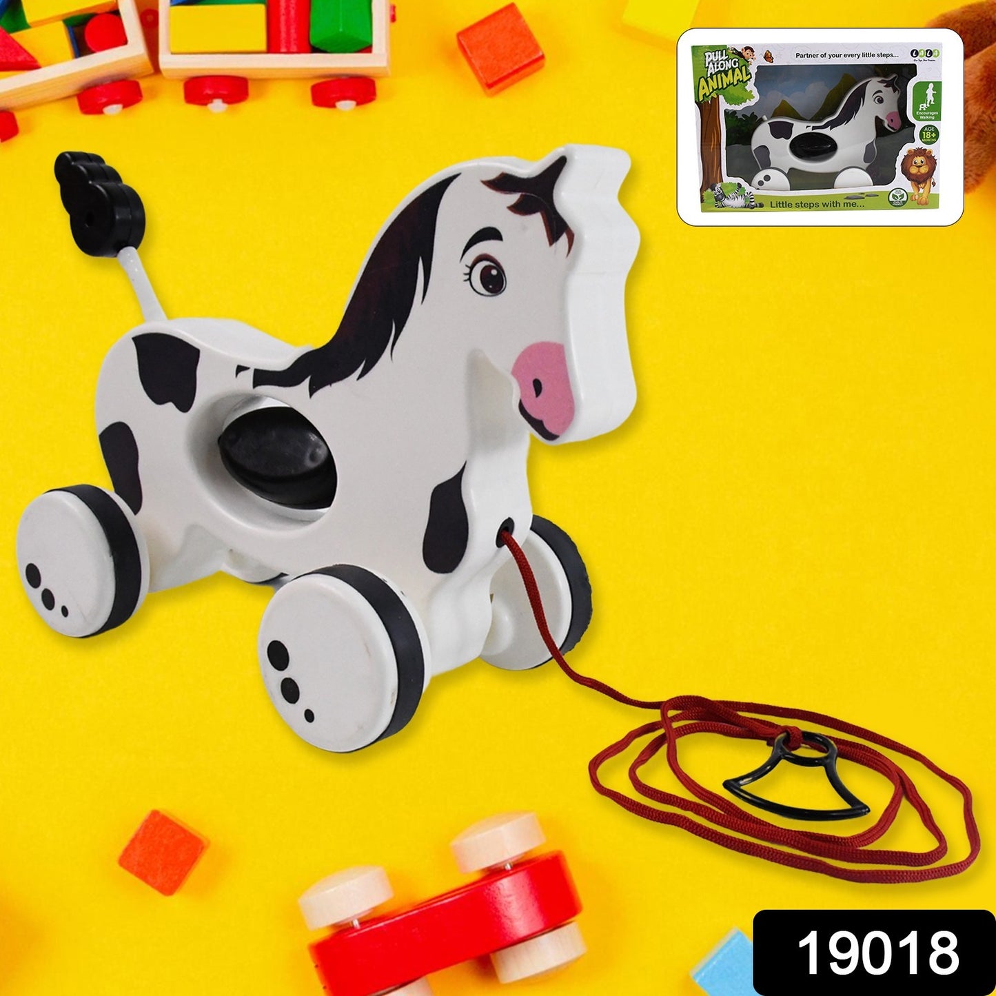 Hourse Pull Along Toddler Toy With Attractive Design - Springkart 