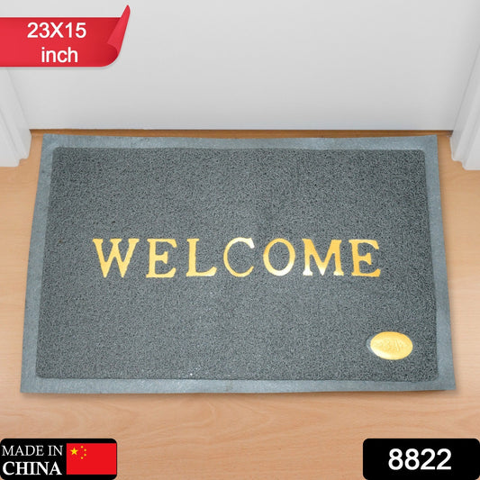 8822 Welcome Door Mat For Home Entrance Outdoor Mat Anti Slip Heavy Duty And Waterproof Easy To Clean For Entry For Bedroom Living Room (23x15 Inch) - Springkart 