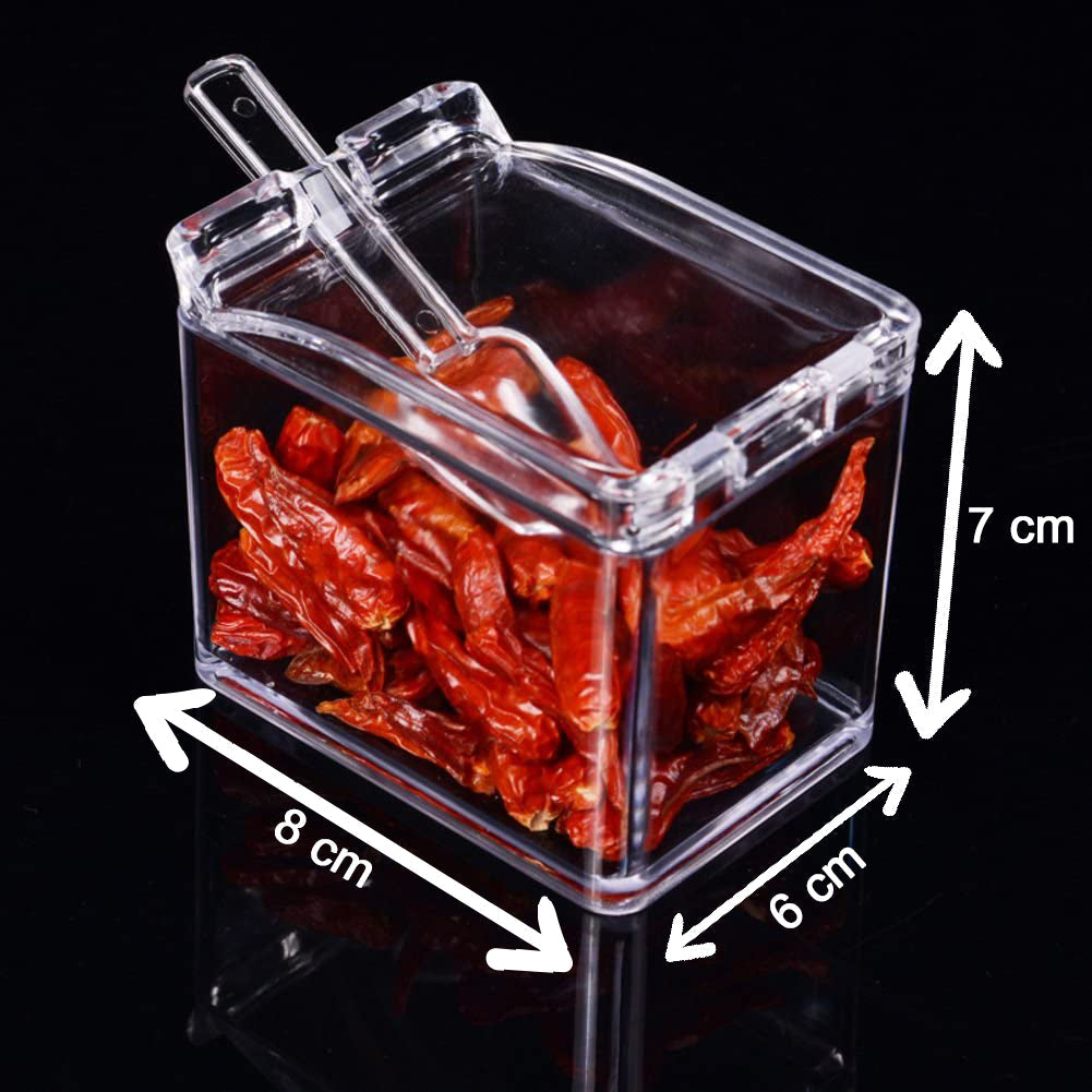 Crystal Seasoning Acrylic Box Pepper Salt Spice Rack - Springkart 