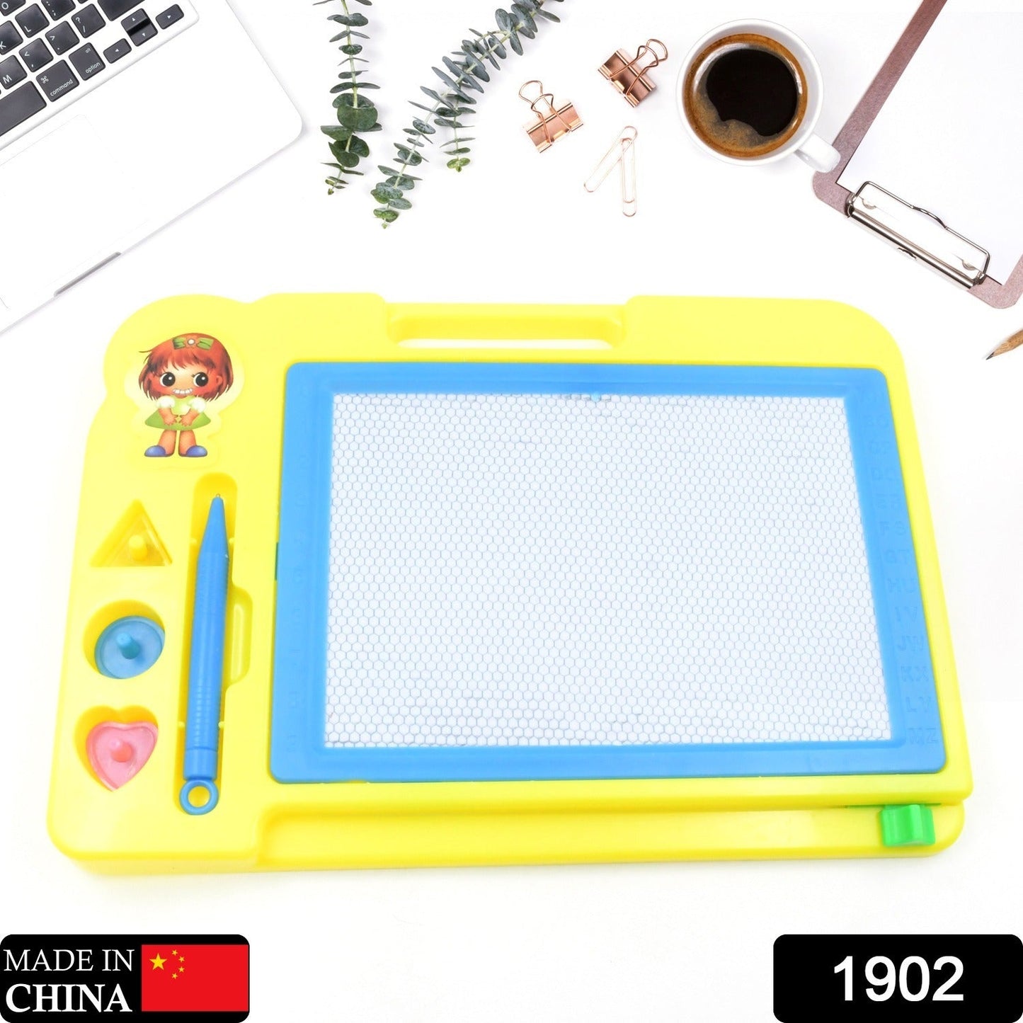 Children Magic Slate Pen Doodle Pad Erasable Drawing Easy Reading Writing Learning Graffiti Board Kids Gift Toy Magnetic Painting Sketch Pad for Baby Children (1 Pc Mix Color) - Springkart 