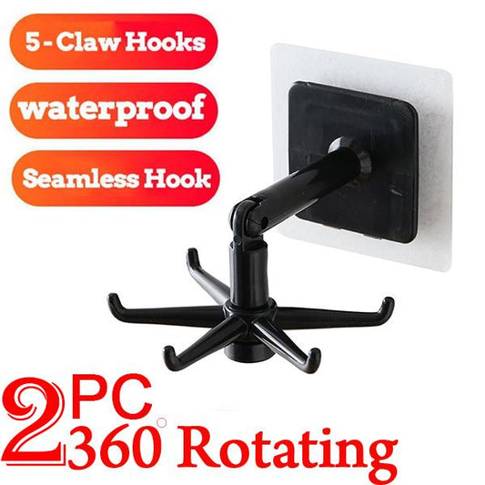 4650 360 Rotatable Hooks For Hanging (Pack Of 2) (Brown Box) - Springkart 