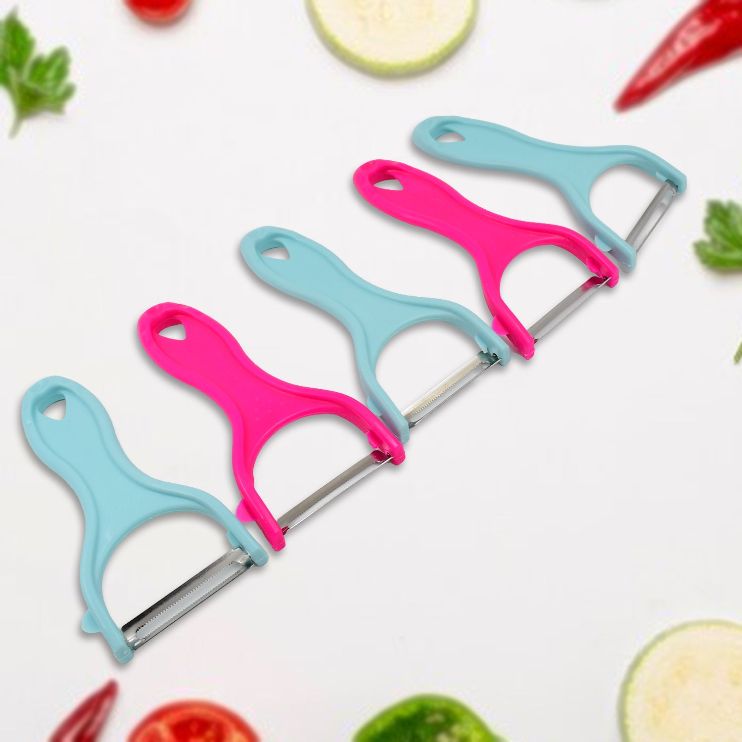Stainless Steel Kitchen Scissors Multipurpose Peeler (2 Pc Set Mix Design Scissor Peeler) - Springkart 