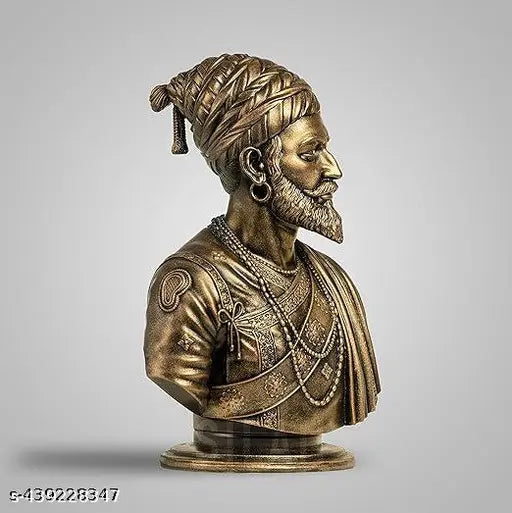 DAY CREATION Chhatrapati Shivaji Maharaj Sculpture - Antique Bronze Colour