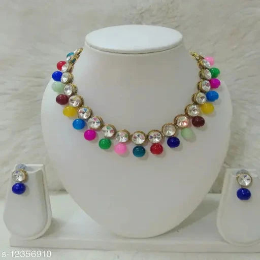 Beautiful Kundan Necklace (American Diamond)